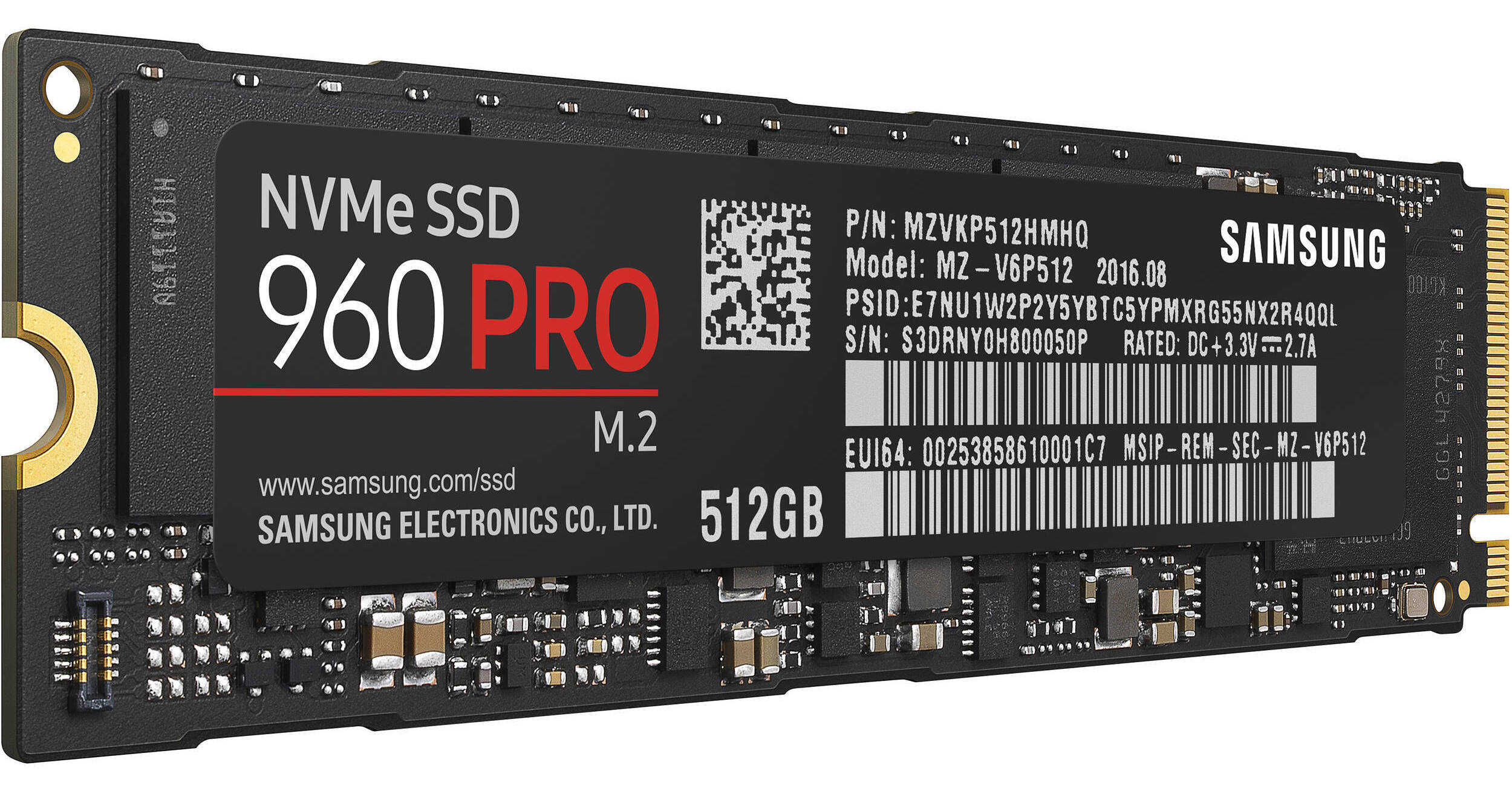 Samsung 512GB 960 PRO M.2 Internal SSD MZ-V6P512BW B&H Photo