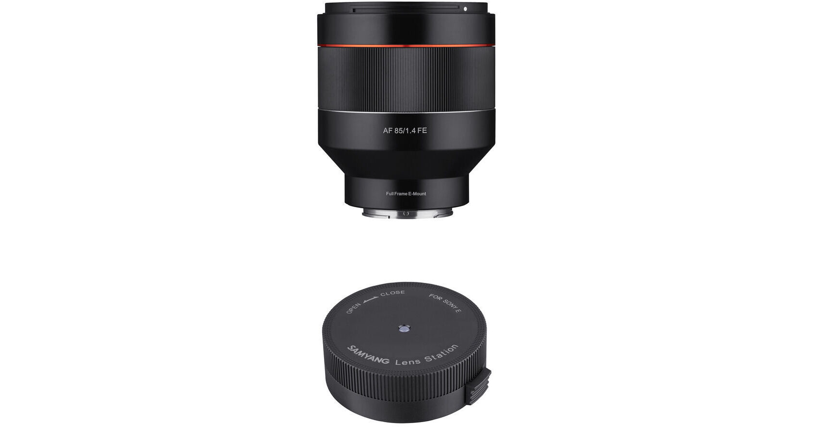Samyang AF 85mm f/1.4 Lens with Lens Station Kit for Sony E B&H