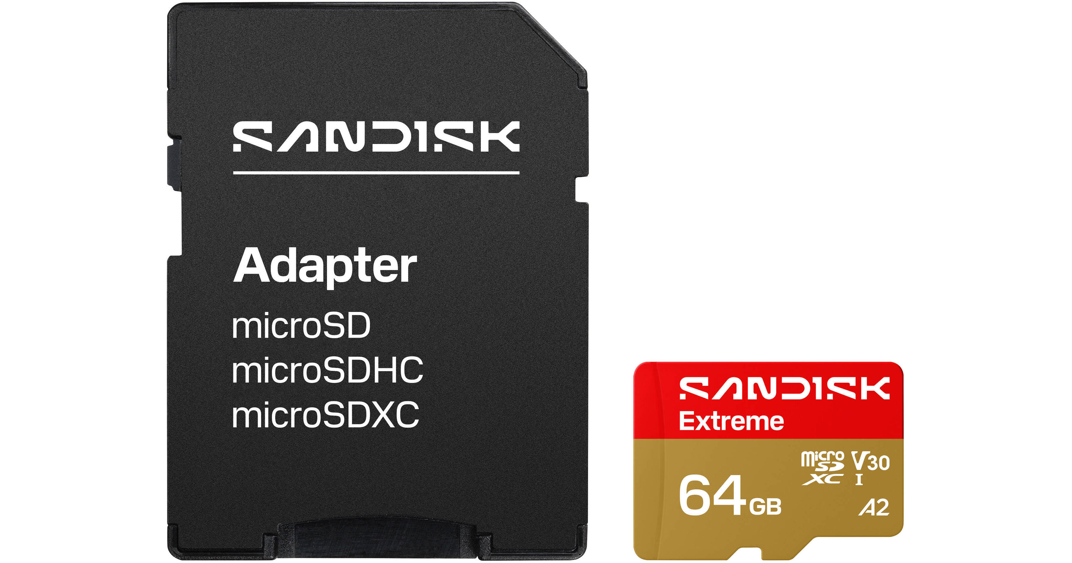 SanDisk 64GB Extreme UHS-I microSDXC Memory SDSQXH9-064G-GZ6MA