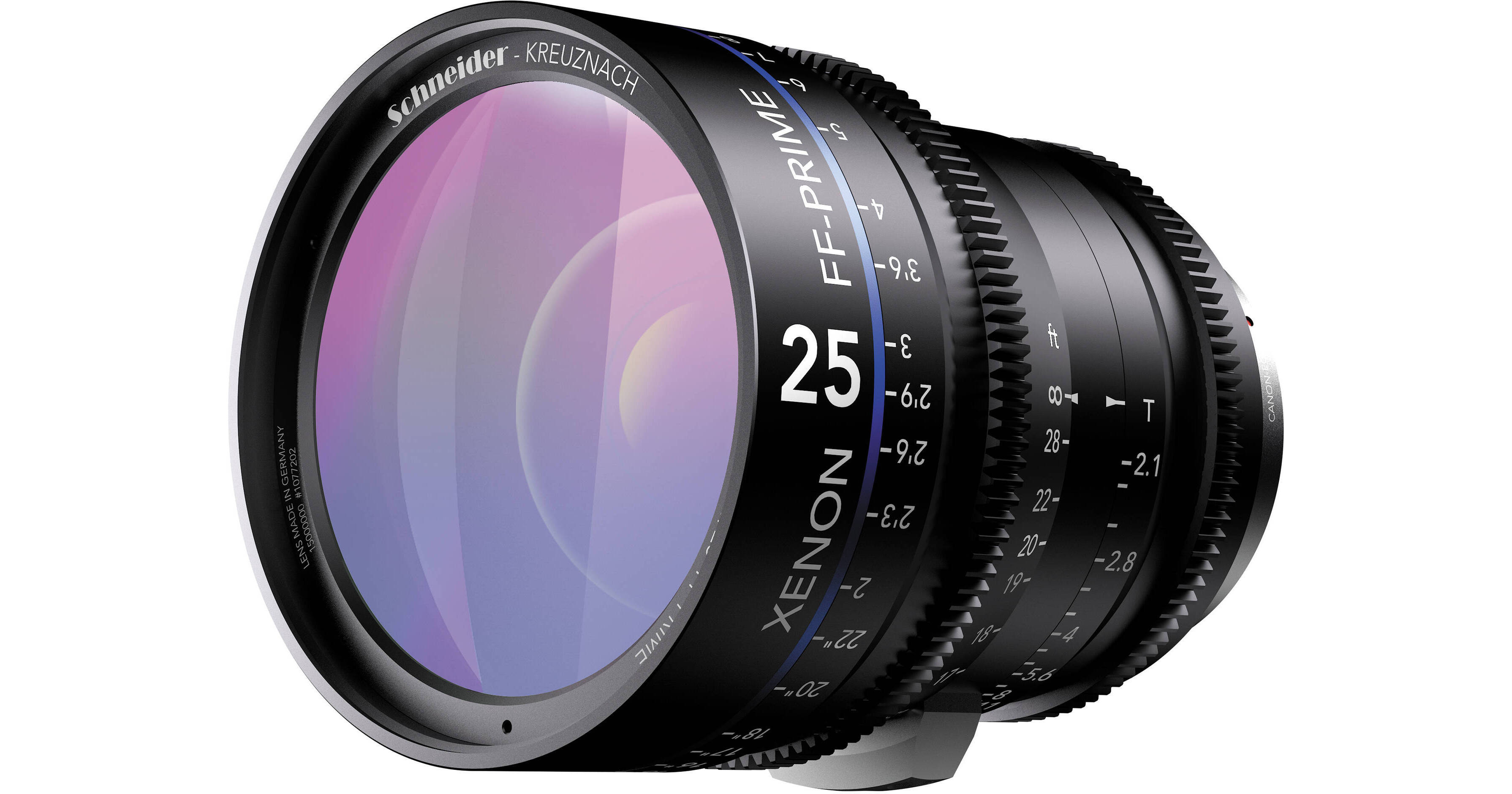 Schneider Xenon FF 25mm T2.1 Lens (PL Mount, Feet) 09-1079425