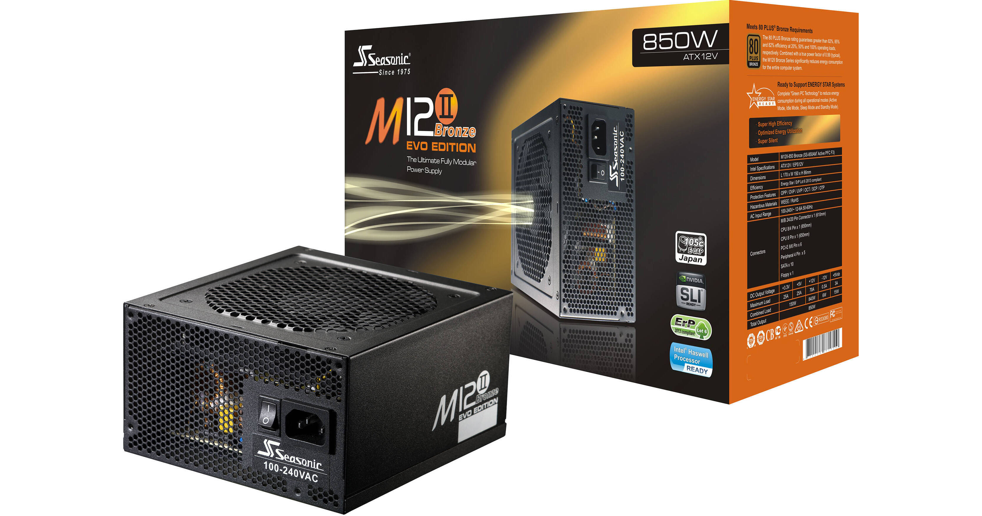SeaSonic Electronics M12II Bronze Evo M12II-850 BRONZE SS-850A