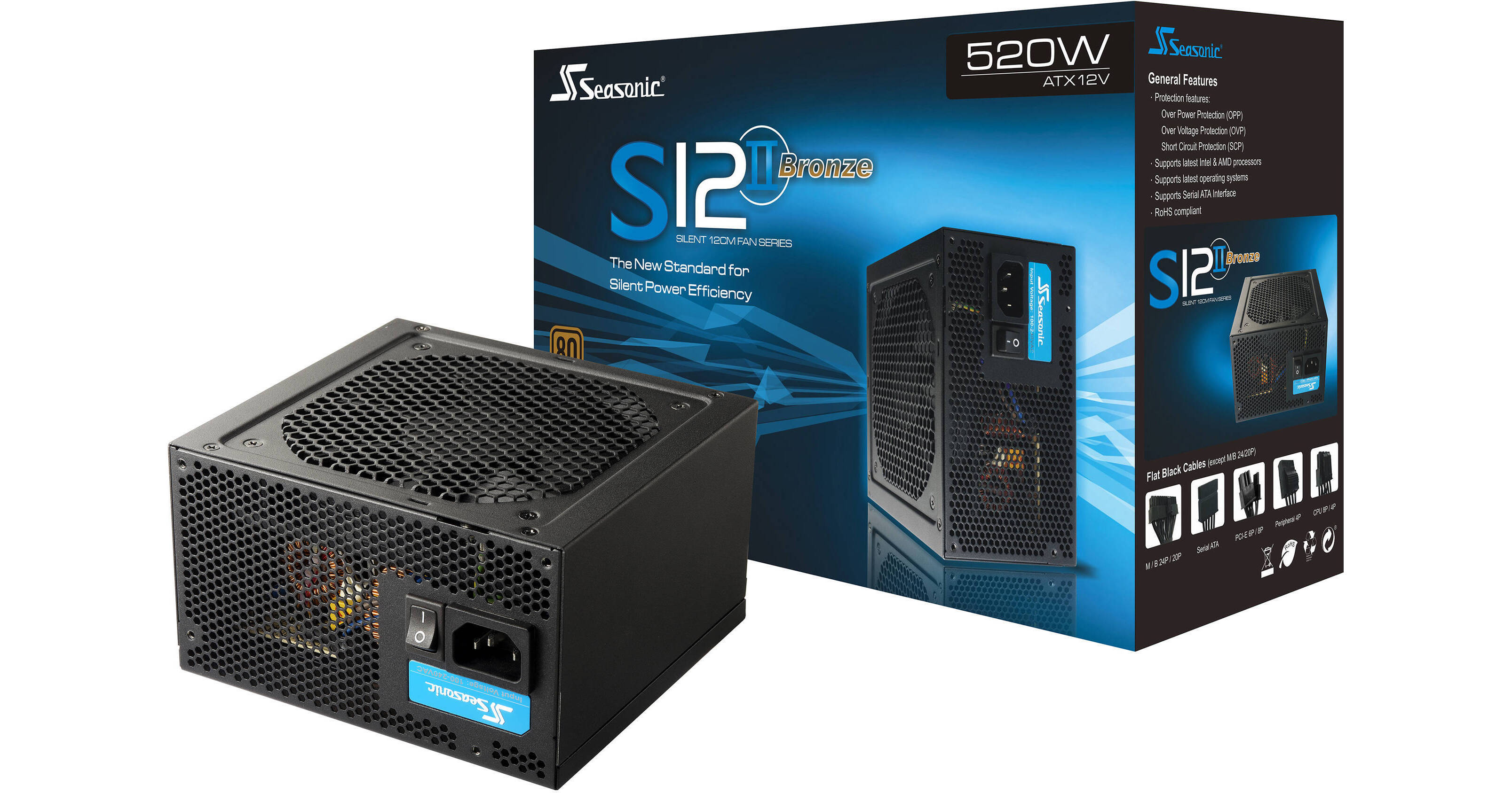 SeaSonic Electronics S12II Series SS-520GB 520W 80 Plus SS-520GB