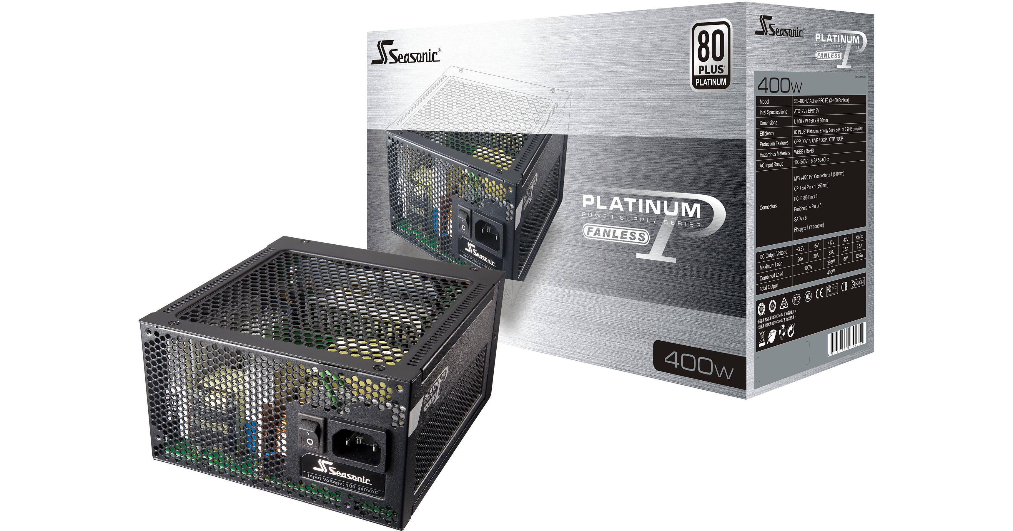 その他 FSL25,32,36,42,48T, FLR25,36,42,54,60T SeaSonic Electronics Platinum FL2 Series 400W 80 Plus SS-400FL2