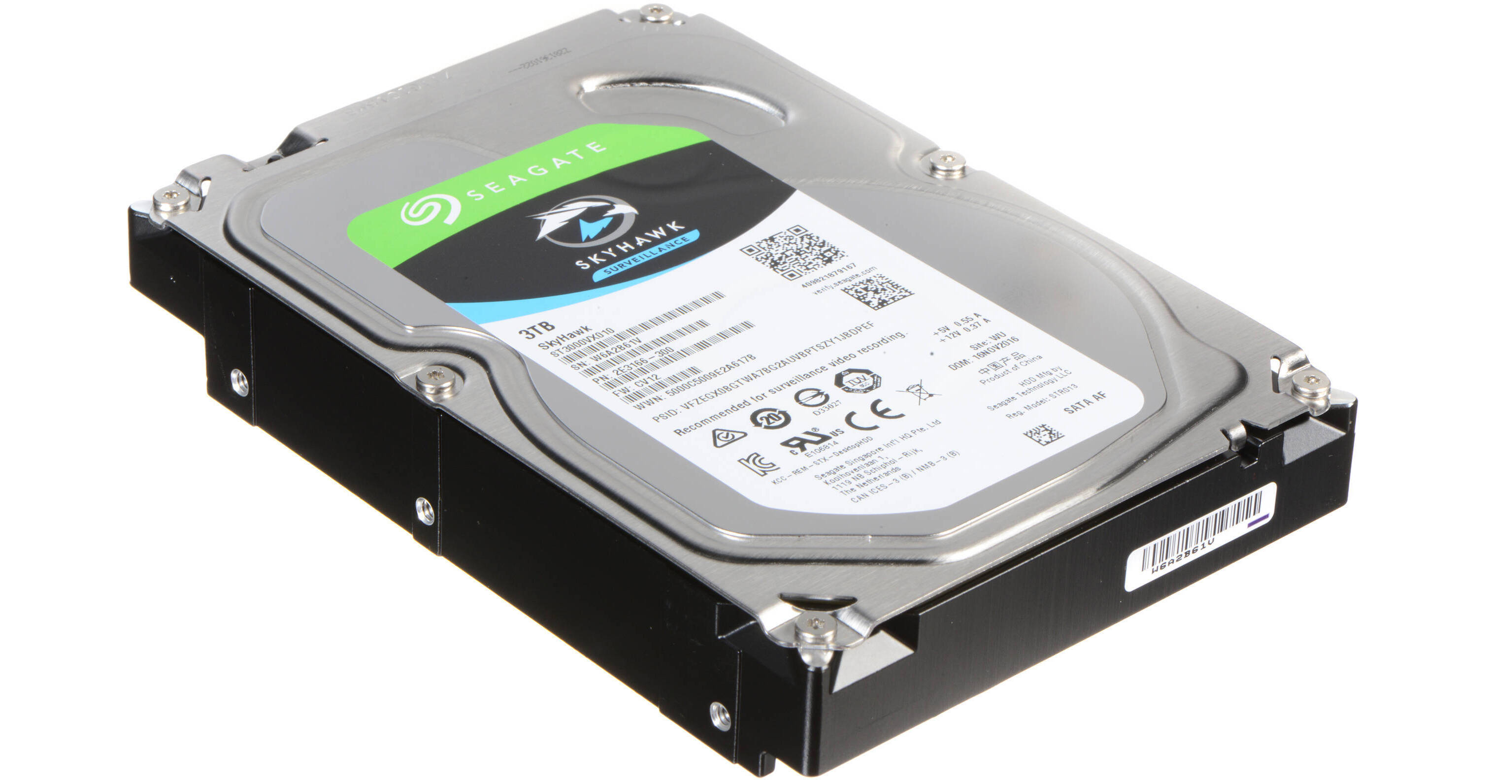 外付けハードディスク・ドライブ Seagate SkyHawk 3TB HDD Seagate 3TB SkyHawk SATA III 3.5
