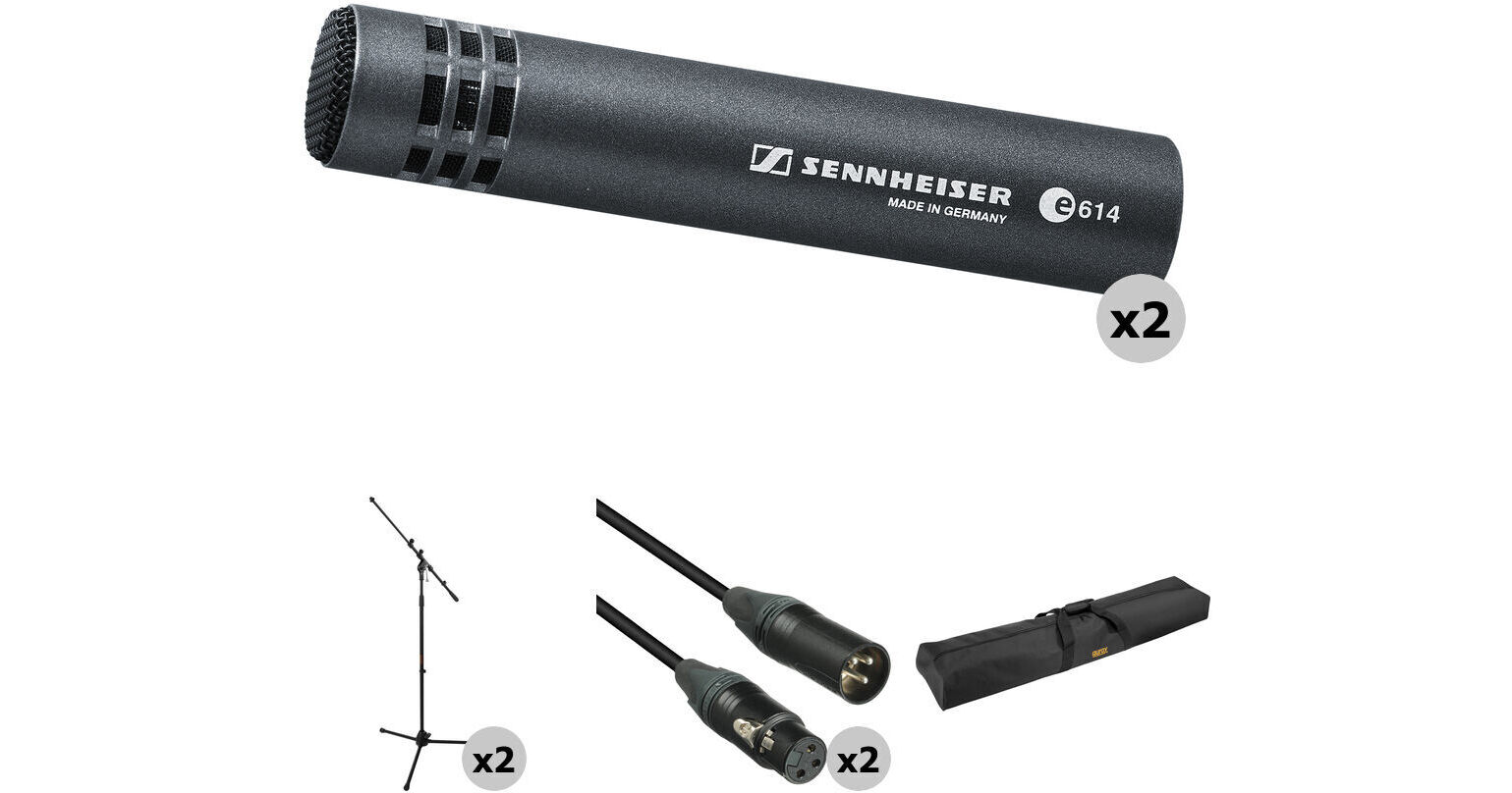 Sennheiser e 614 Supercardioid Condenser Microphone 2-Pack Kit