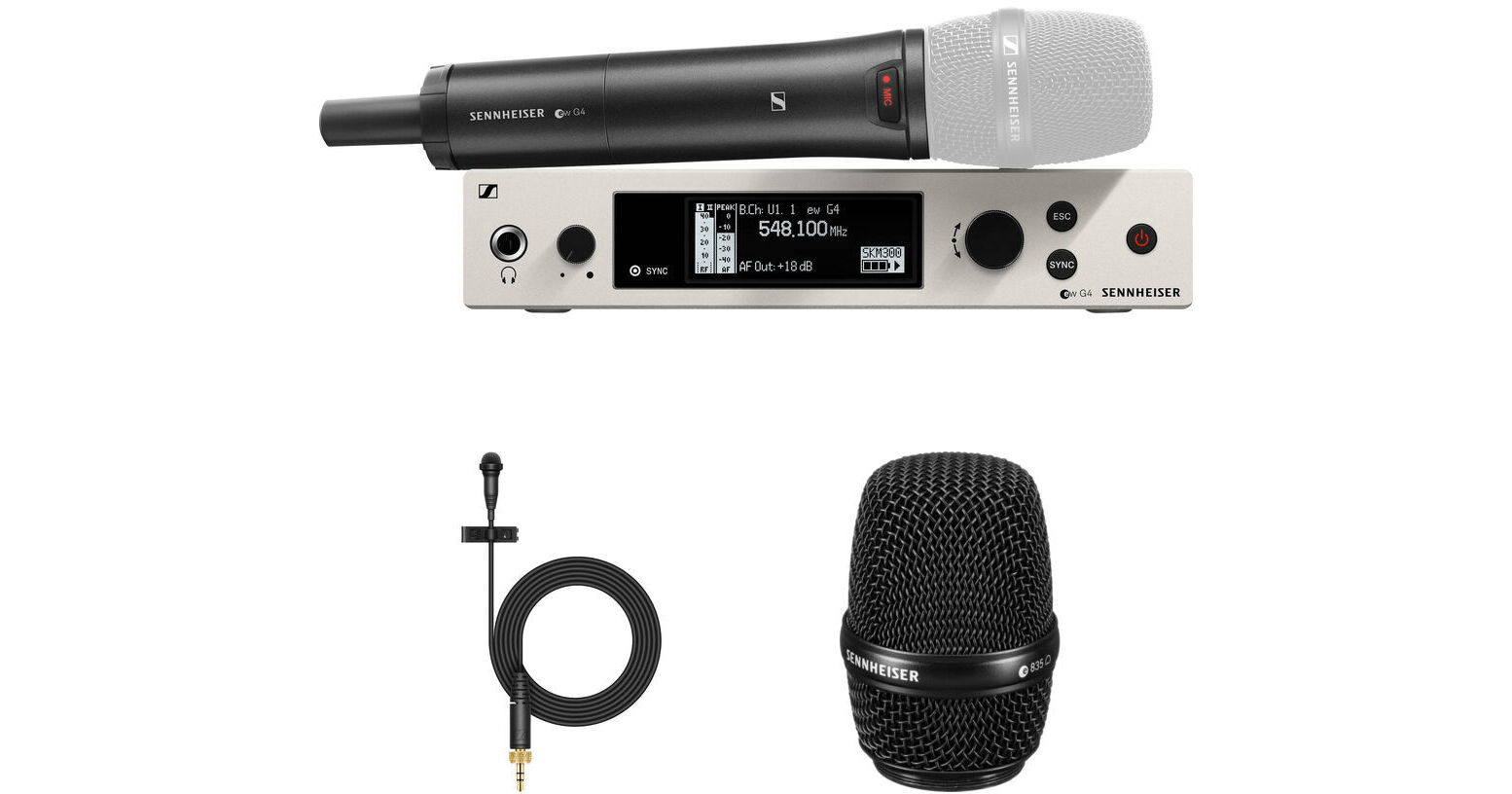 Sennheiser ew 300 G4-Base Combo Wireless Microphone System with
