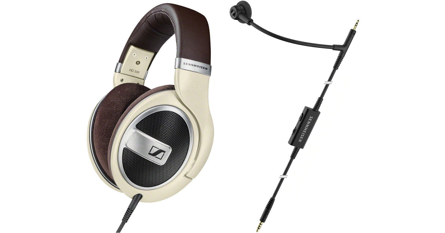 Sennheiser HD 599 Around-Ear Open-Back Headphones with Boom