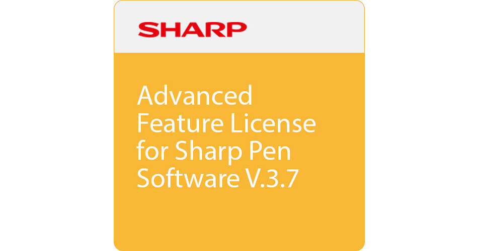 Sharp Advanced Feature License for Sharp Pen Software PN-SU01