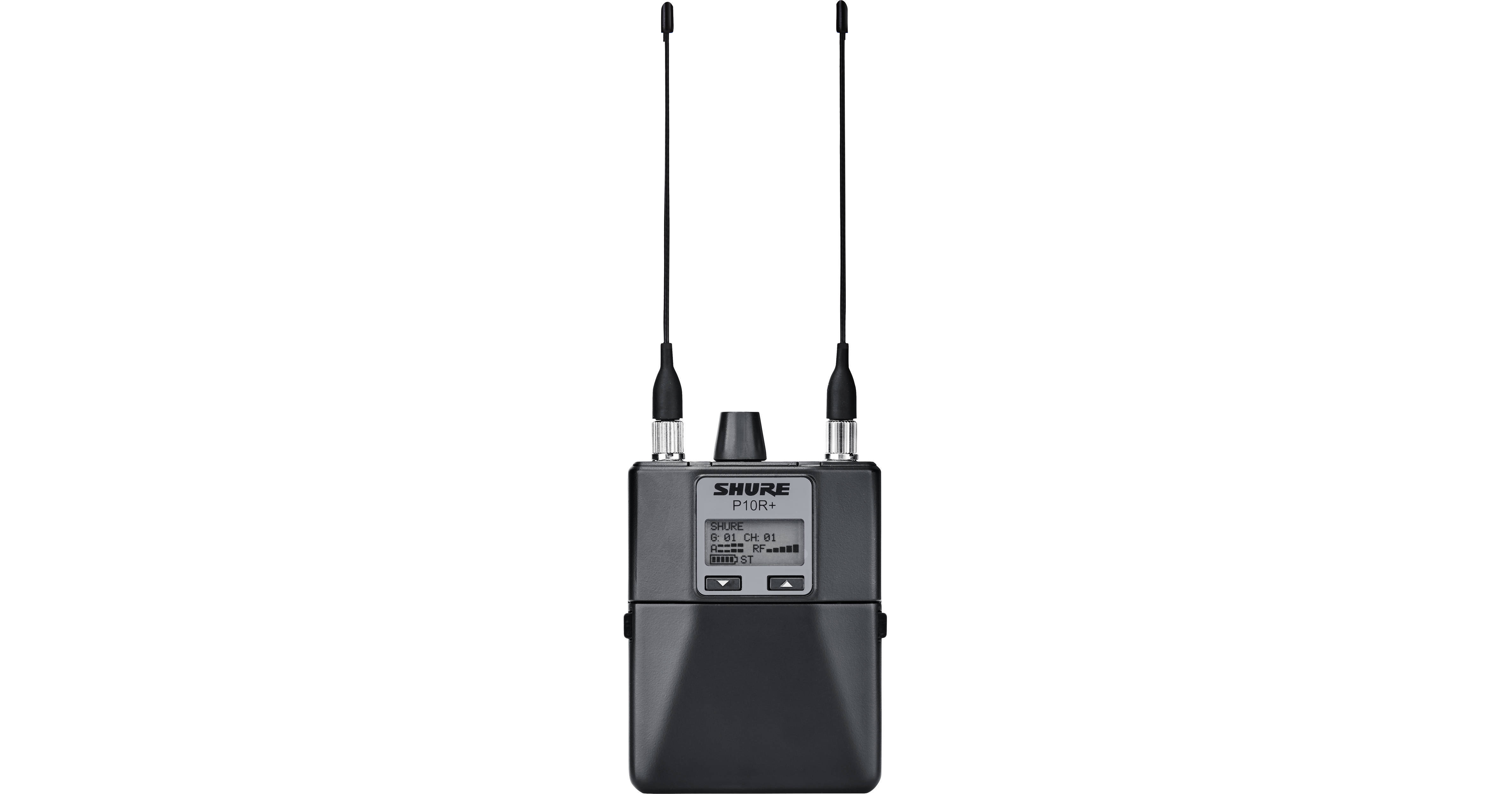 Shure P10R+ Wireless Bodypack Receiver P10R+-J8A B&H Photo Video