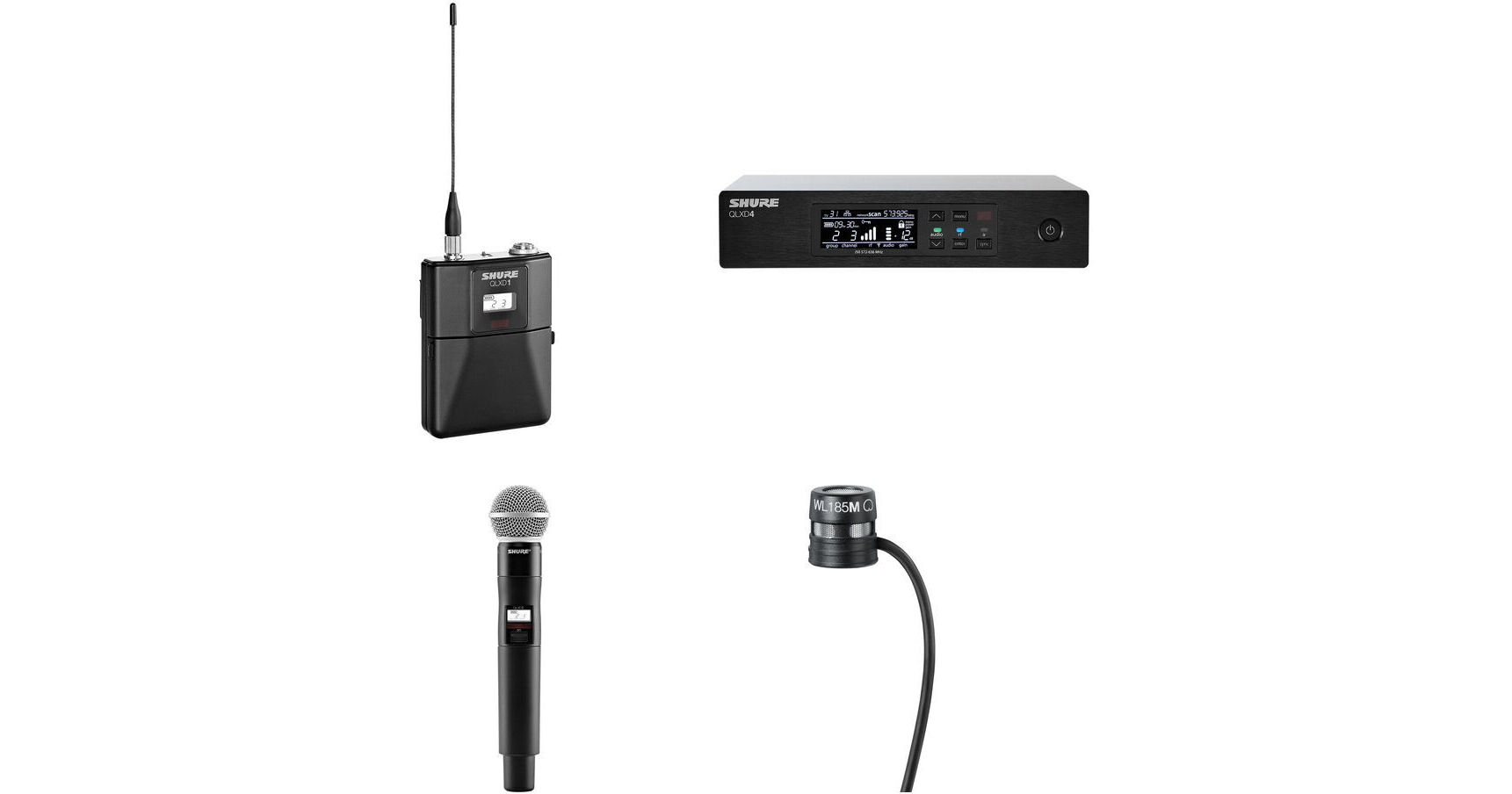 Shure QLXD14/85 Digital Wireless Cardioid QLXD124/85-J50A B&H