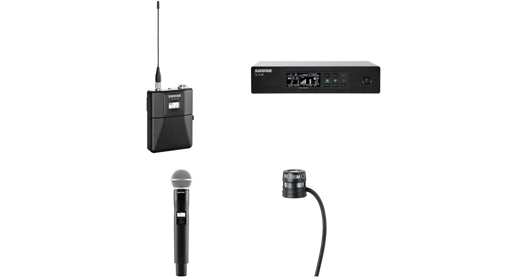 Shure QLXD2 Digital Wireless Handheld and Lavalier