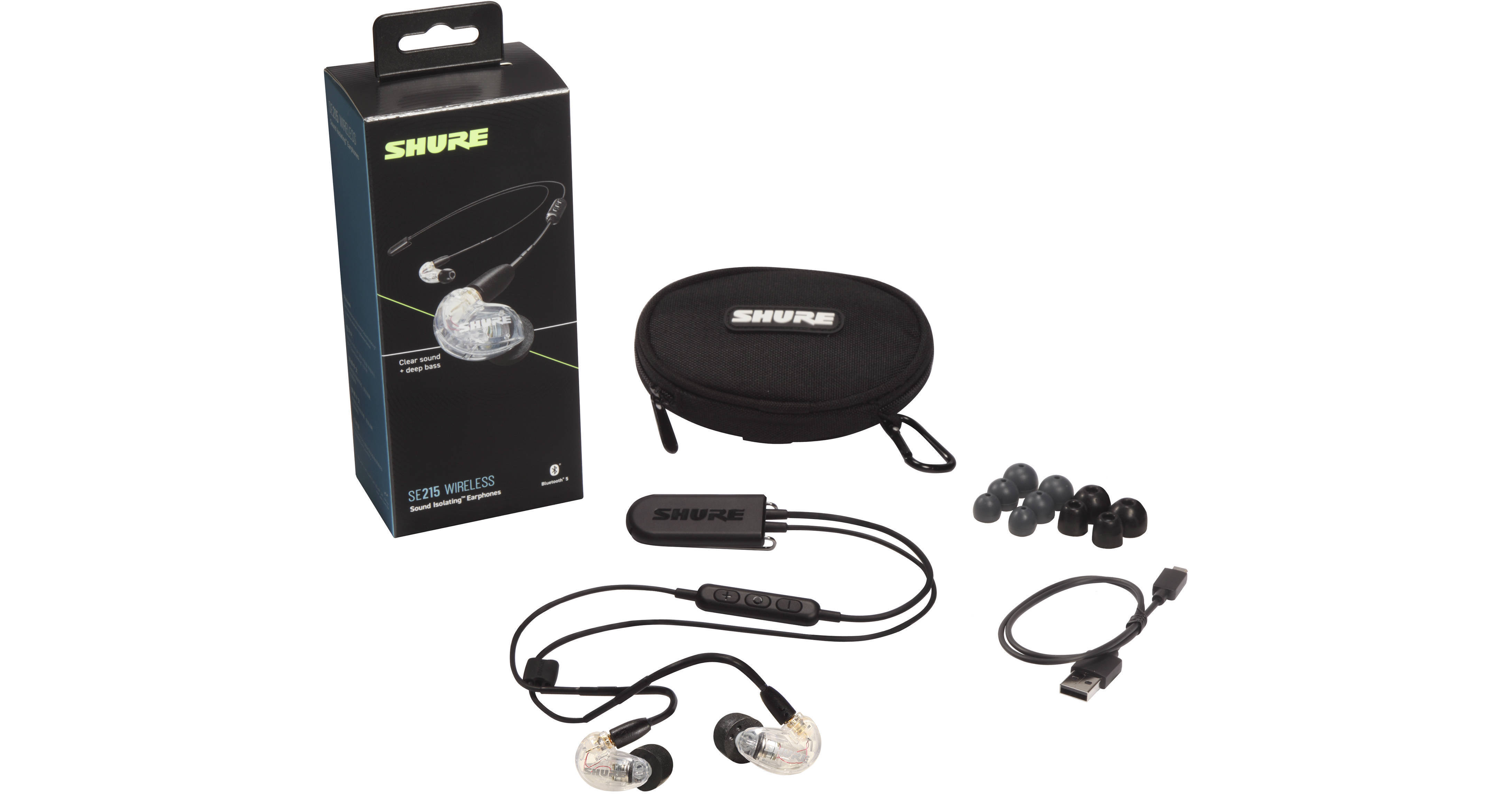 Shure SE215 Wireless Sound-Isolating Earphones SE215-CL+BT2 B&H