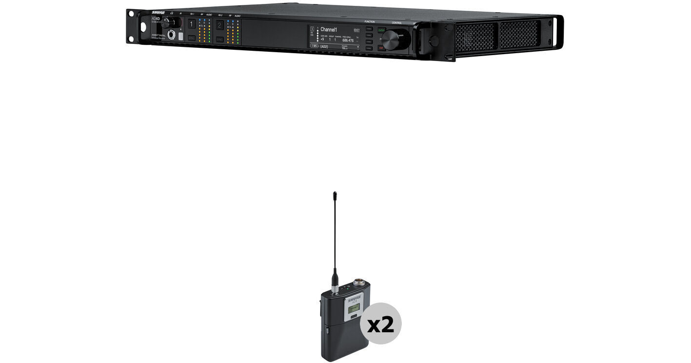 Shure AD4D-US Axient Digital Dual-Channel Wireless SHAD14D-G57