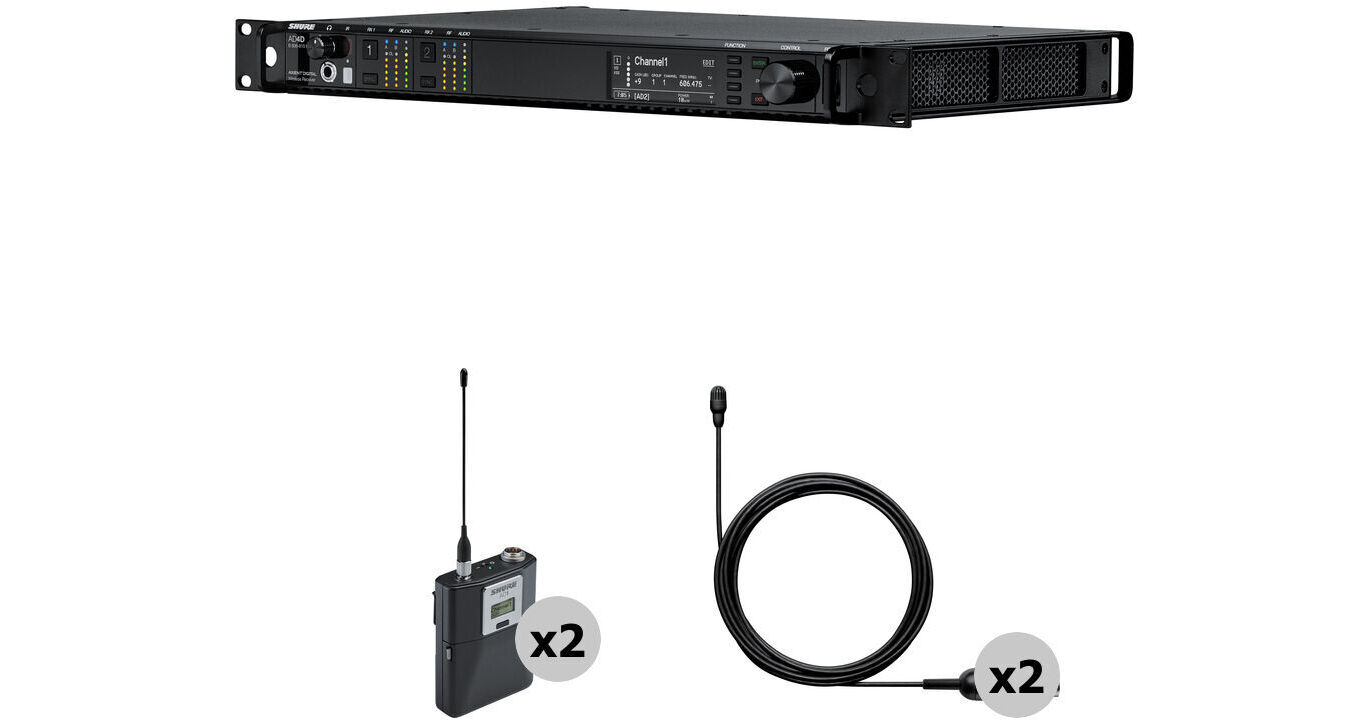 Shure AD4D-US Axient Digital Dual-Channel SHAD14D/T46T-G57 B&H