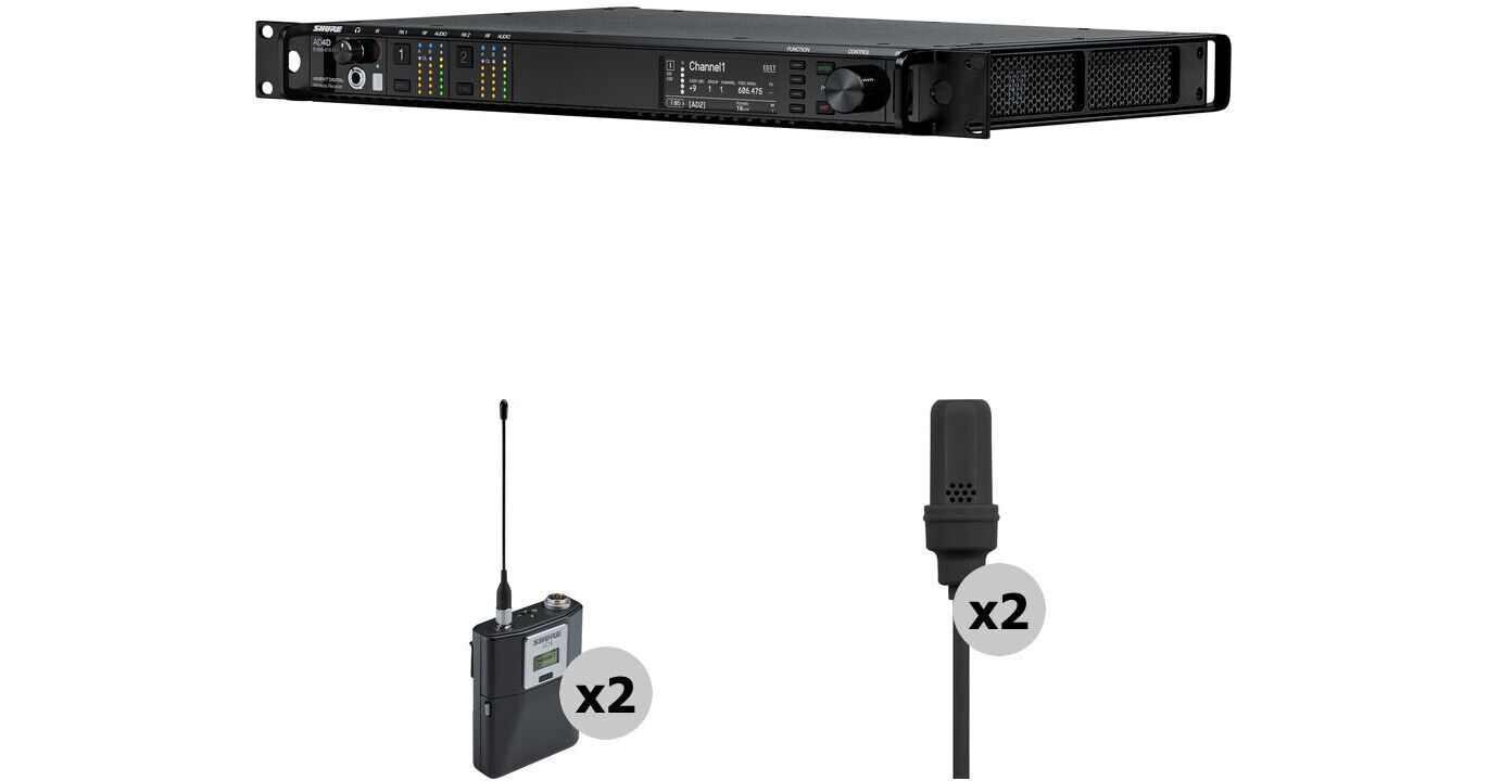 Shure AD4D-US Axient Digital Dual-Channel SHAD14D/UL4TQ-G57 B&H