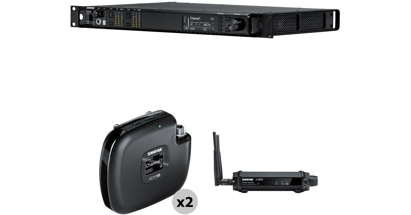【新品未使用】ANDAIR DAND-01 Xframe Series Shure AD4D-US Axient Digital Dual-Channel Wireless SHADX1M4D-G57