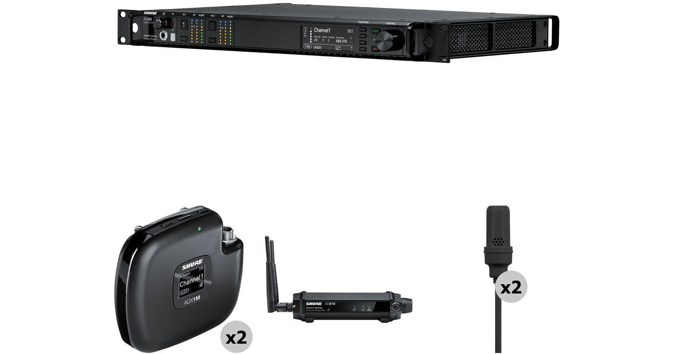 Shure AD4D-US Axient Digital Dual-Channel SHADX1M4D/UL4B-G57 B&H