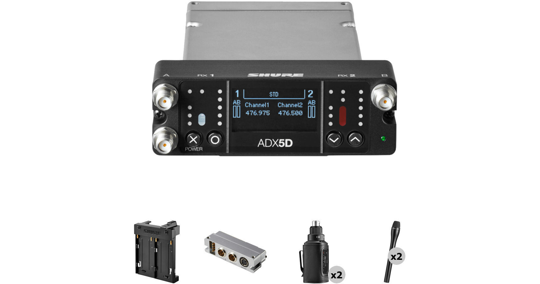 Shure Axient Digital Dual-Channel Portable SHADX35/SM63L-G57 B&H
