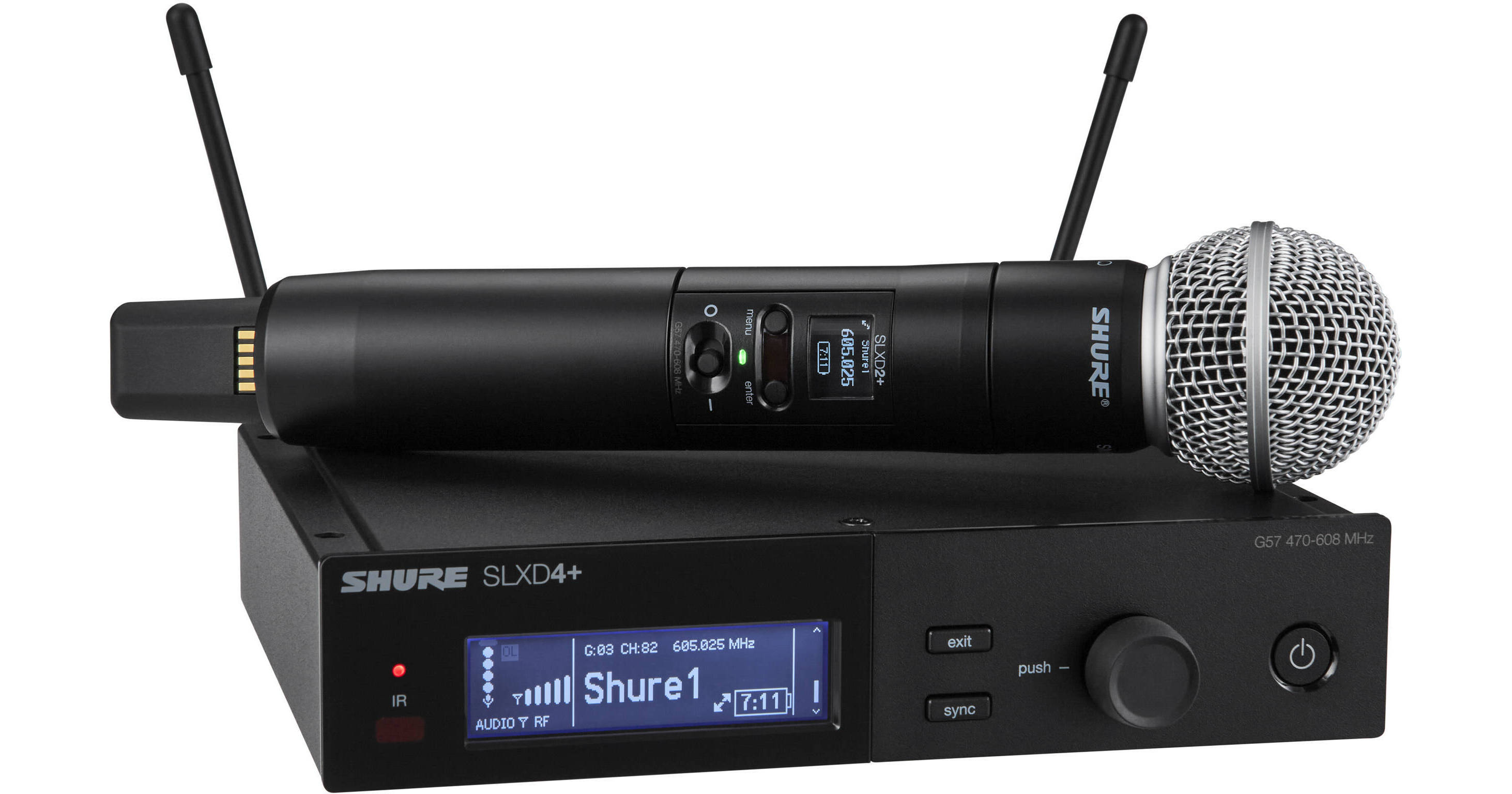 Shure SLXD24+/58 Digital Wireless Handheld SLXD24+/58-G57 B&H