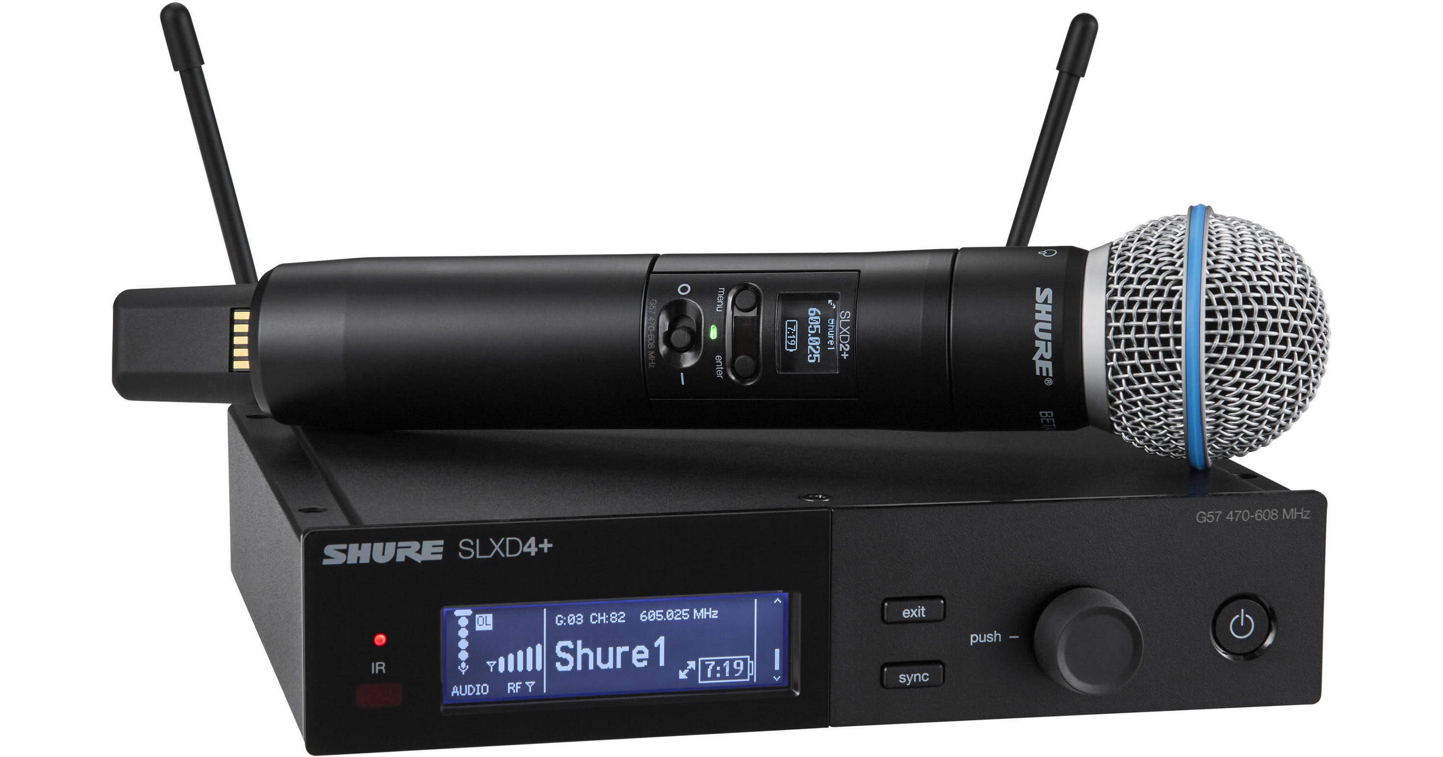 Shure SLXD24+/B58 Digital Wireless Handheld SLXD24+/B58-G57 B&H