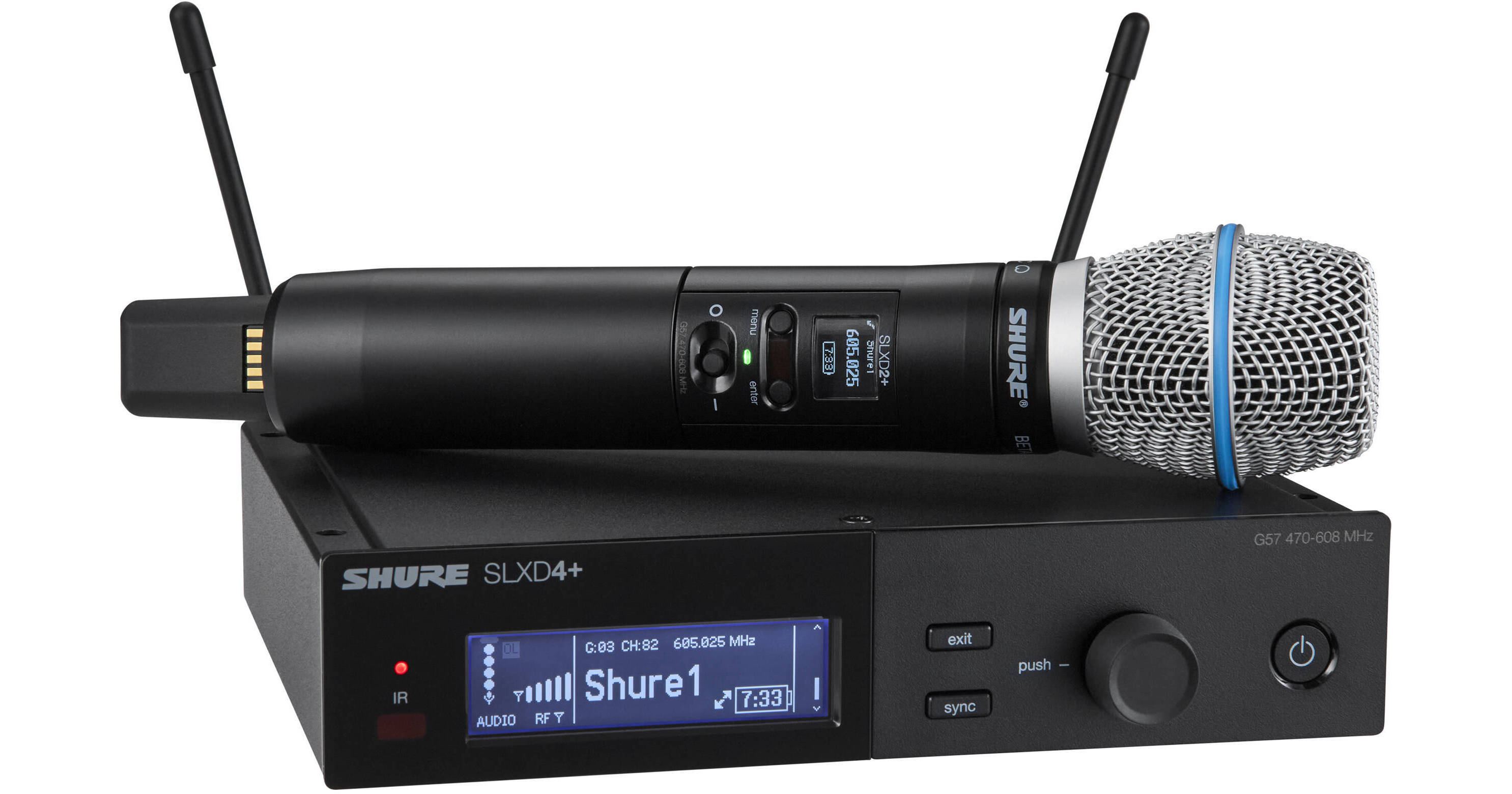 Shure SLXD24+/B87A Digital Wireless Handheld SLXD24+/B87A-G57