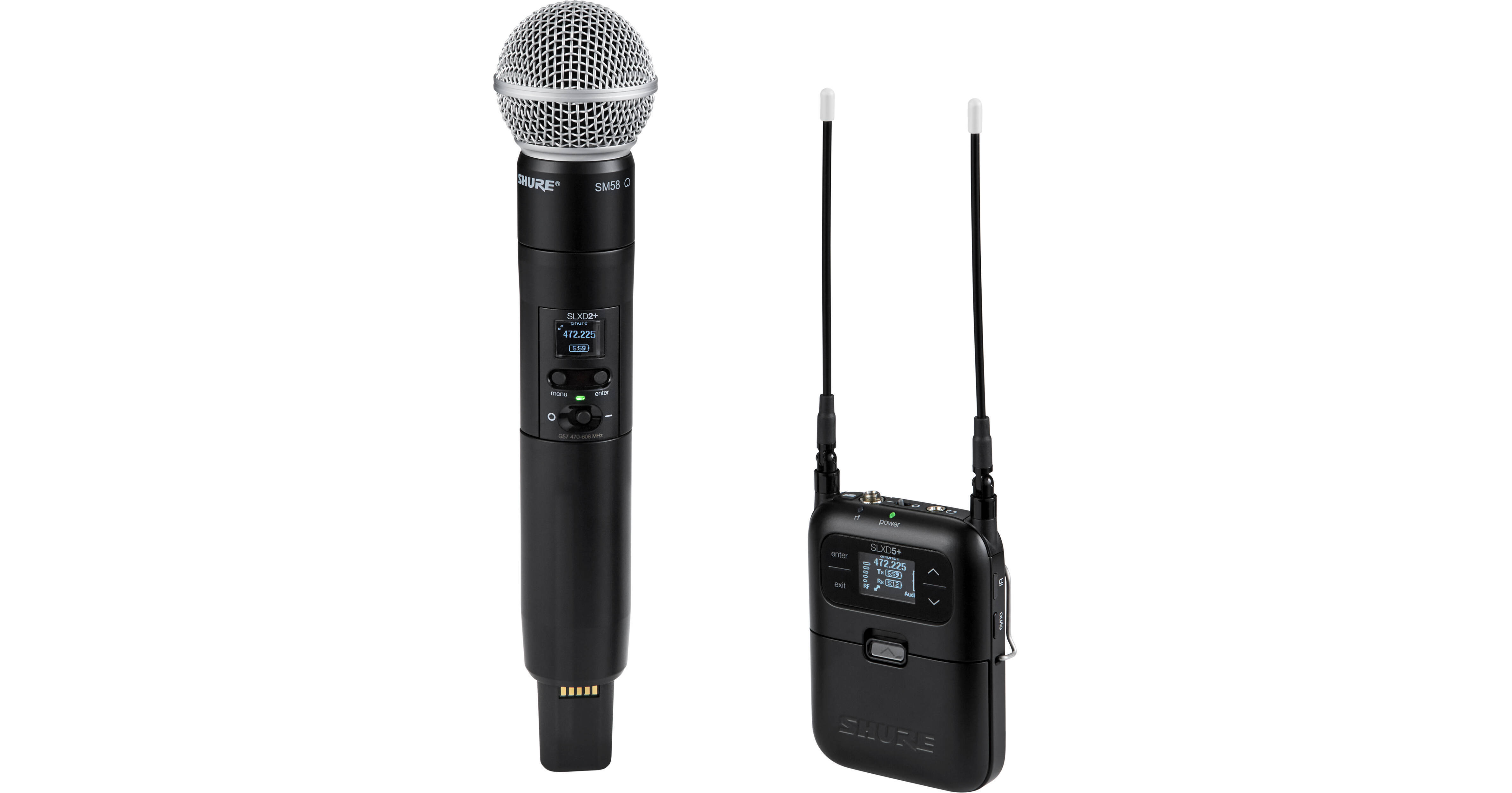 Shure SLXD25+/58 Digital Camera-Mount Wireless SLXD25+/58-G57