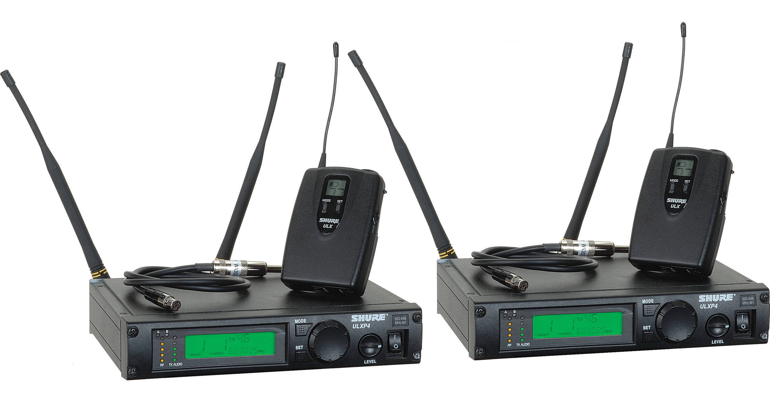 Shure ULX Dual-Channel UHF Bodypack Instrument ULXP14D-J1 B&H