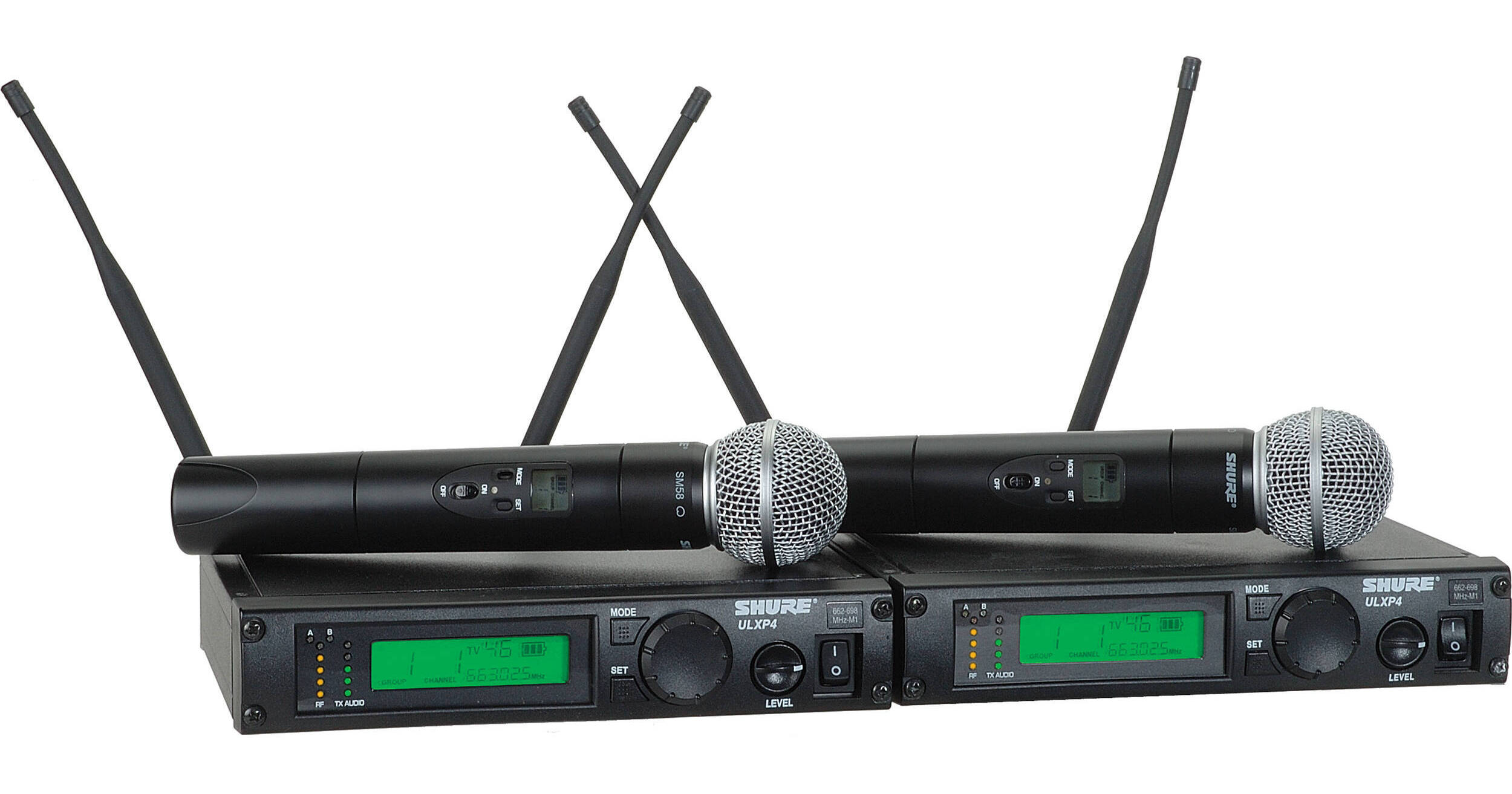 Shure ULX Dual-Channel UHF Wireless Handheld Kit ULXP24D/58-G3
