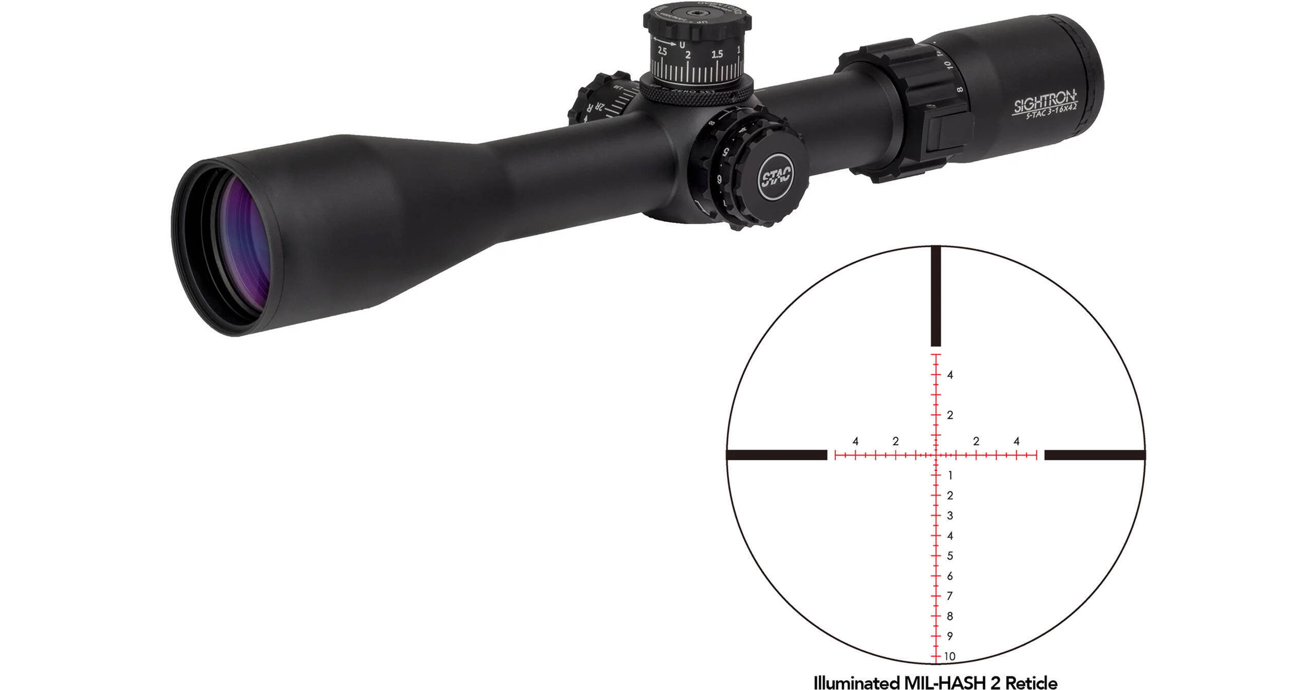 Sightron 3-16x42 S-TAC FFP Zero Stop Riflescope 26017 B&H Photo