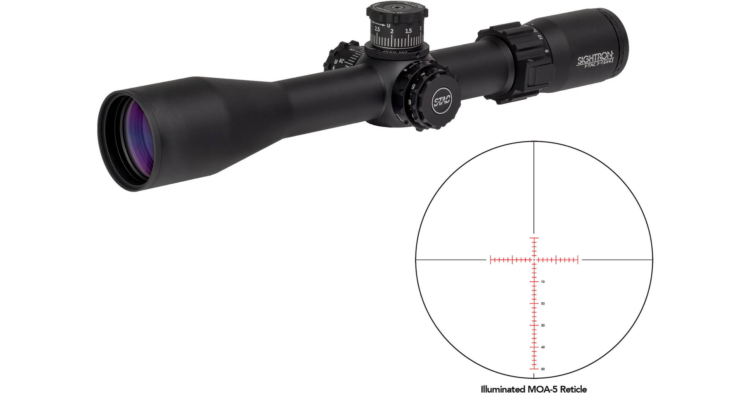 Sightron 3-16x42 S-TAC FFP Zero Stop Riflescope 26020 B&H Photo