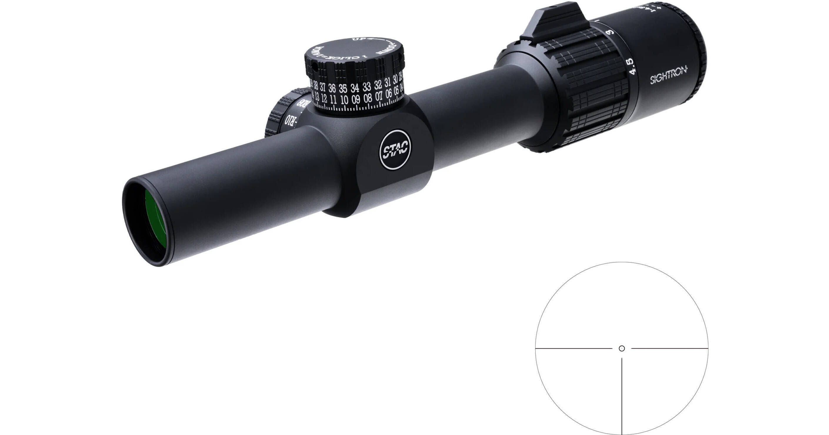Sightron 1-4.5x24 S-TAC Riflescope (SR1 Illuminated Reticle)