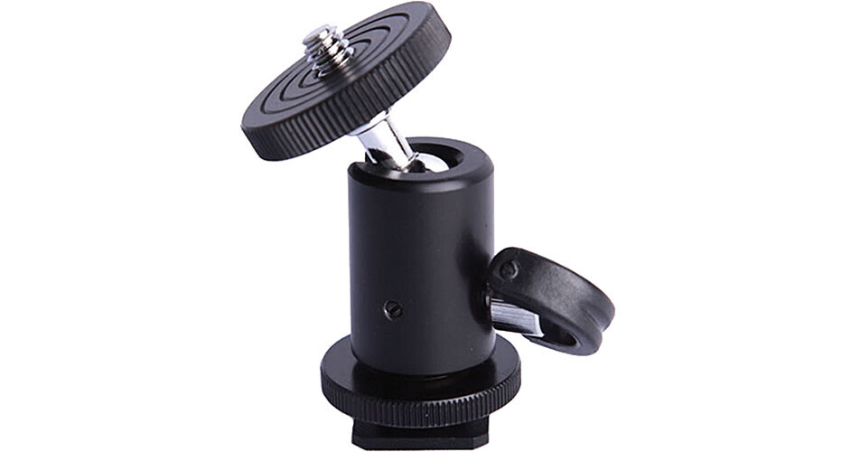 360° Swivel Ball Head Hot Shoe Mount Adapter For DSLR Cameras & Camcorders – Universal Flash Bracket