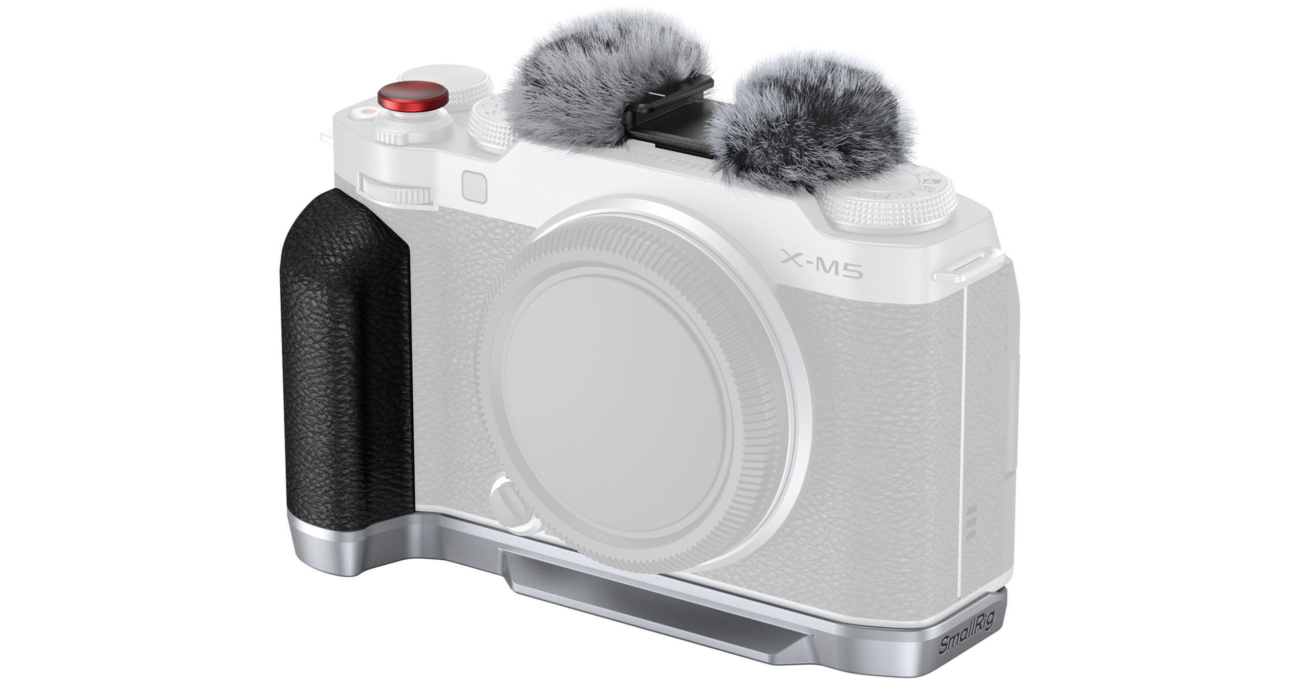 Plaque De Montage L + Poignée Silicone Pour Fujifilm X-E5 (SmallRig 5448) - Compatible Arca Swiss, Légère 64g