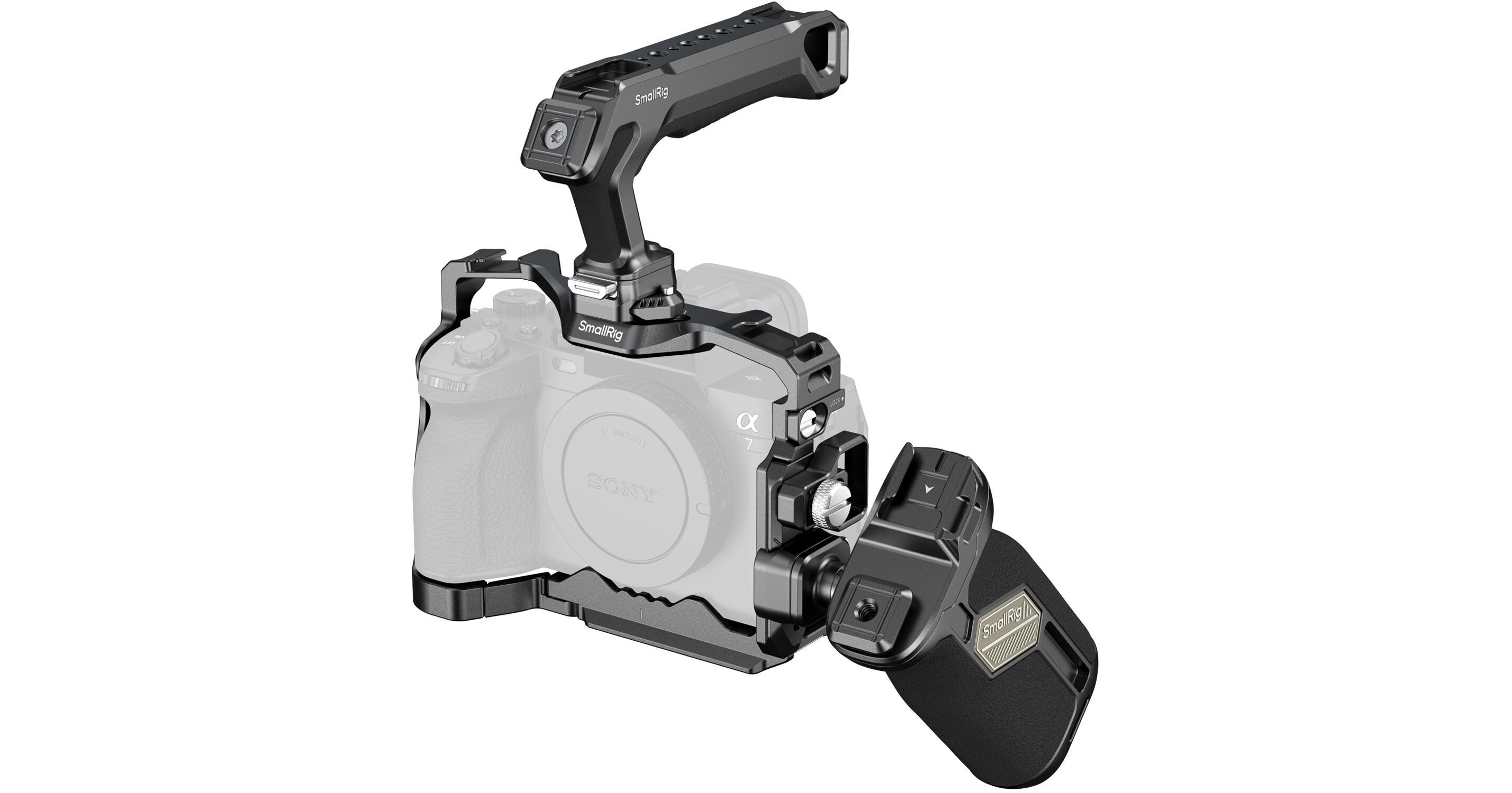thumbnail image 2 of Sony A7 Iv SmallRig \"Rhinoceros\" Cage Kit For Sony Alpha 7R V / A7 IV / A7S III W/Cable Clamp W Quick-Release Plate For Arca-Swiss -4308 Sony A7iv Cage 2 of 14