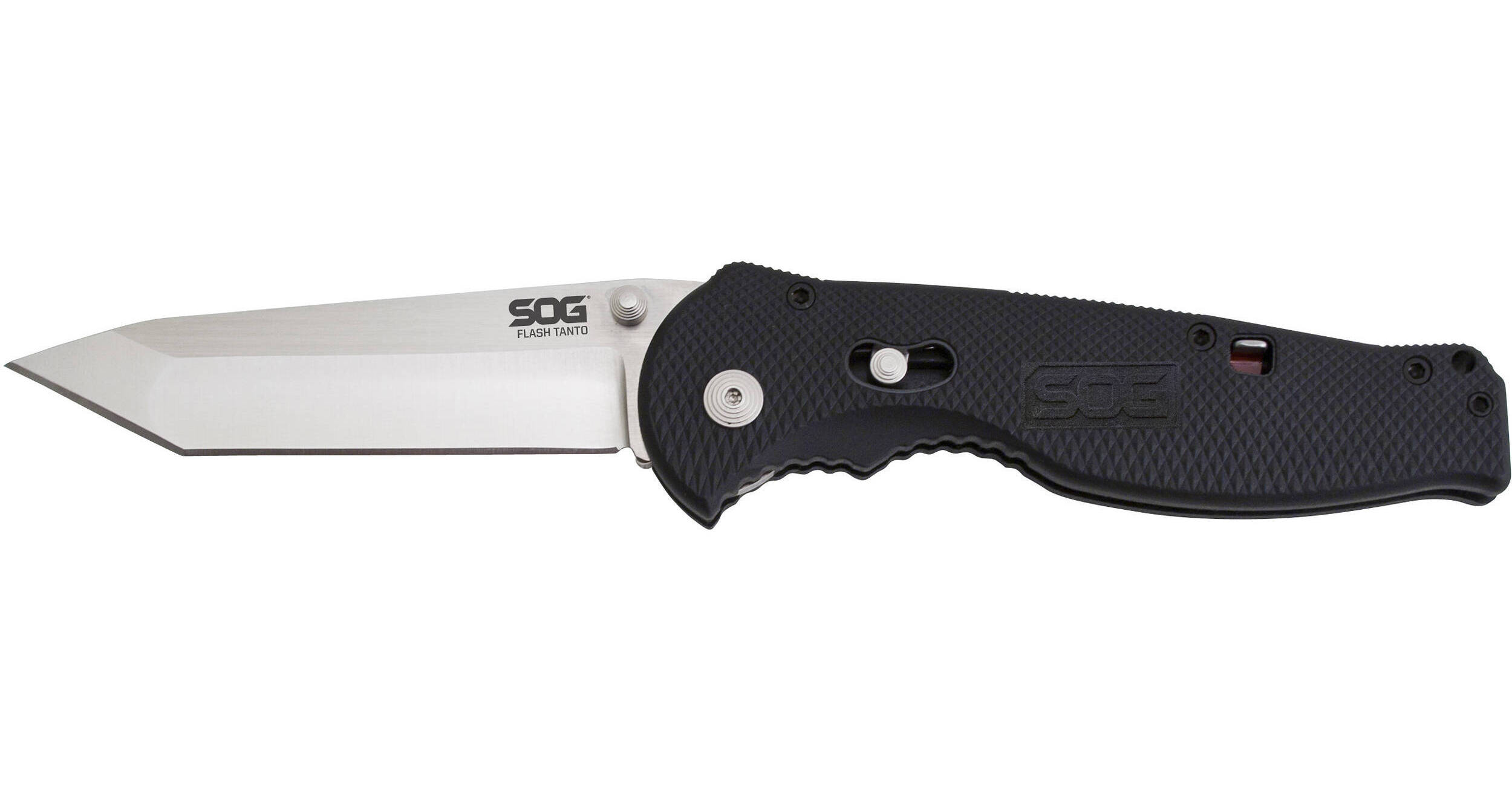 SOG Flash II Straight Edge Tanto Folding Knife (Satin) FSAT8-BX