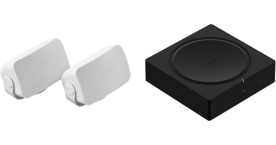 Sonos | Outdoor Speakers by Sonos and Sonance - Wall Mount - Outdoor - Black - Pair main image 1