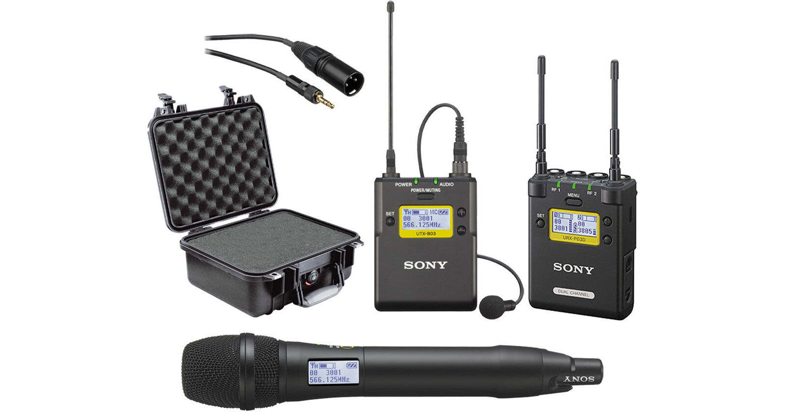 Sony 2-Channel Receiver with Bodypack and Handheld Microphone