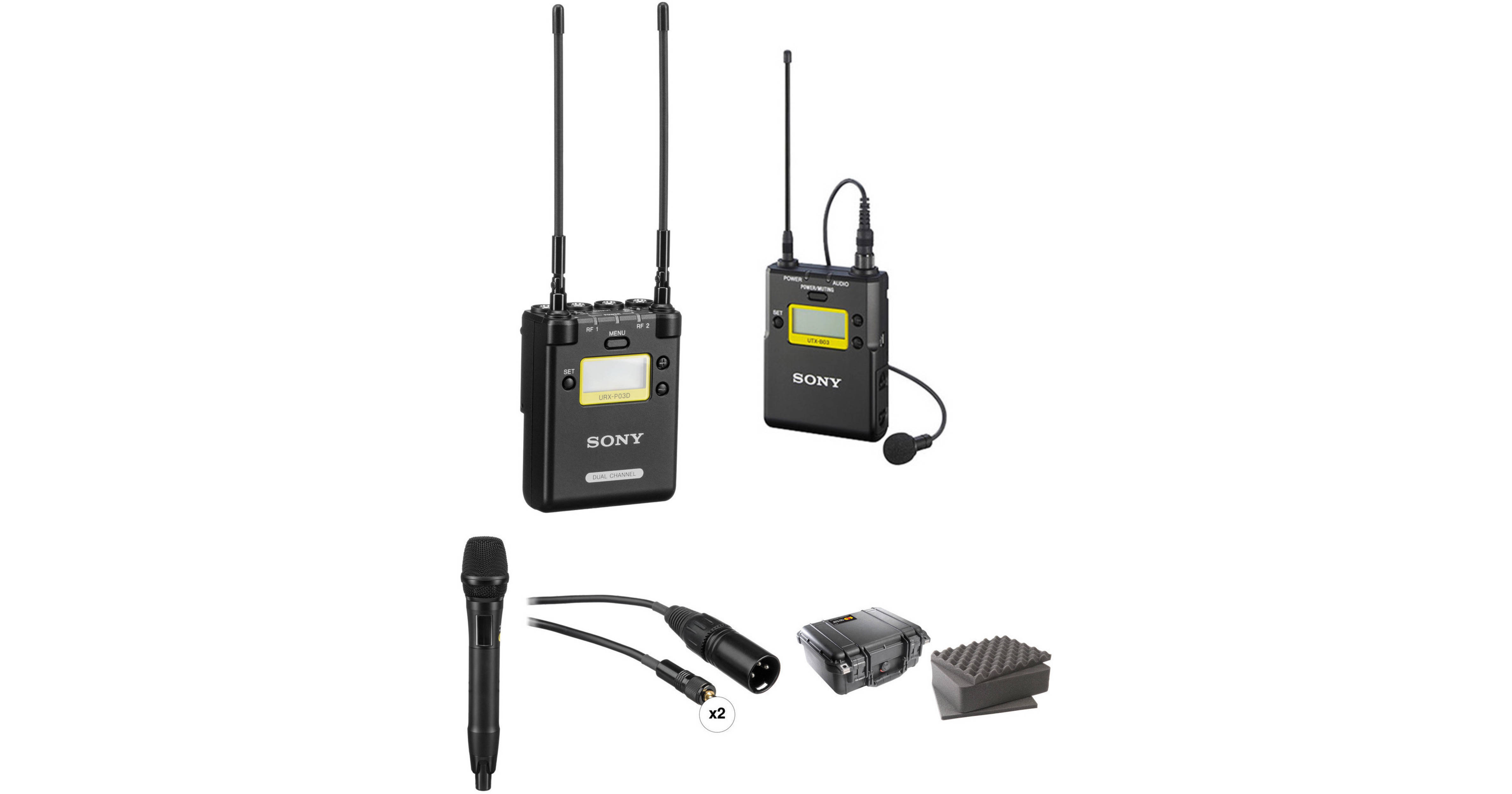 Sony 2-Channel Receiver with Bodypack and Handheld Microphone