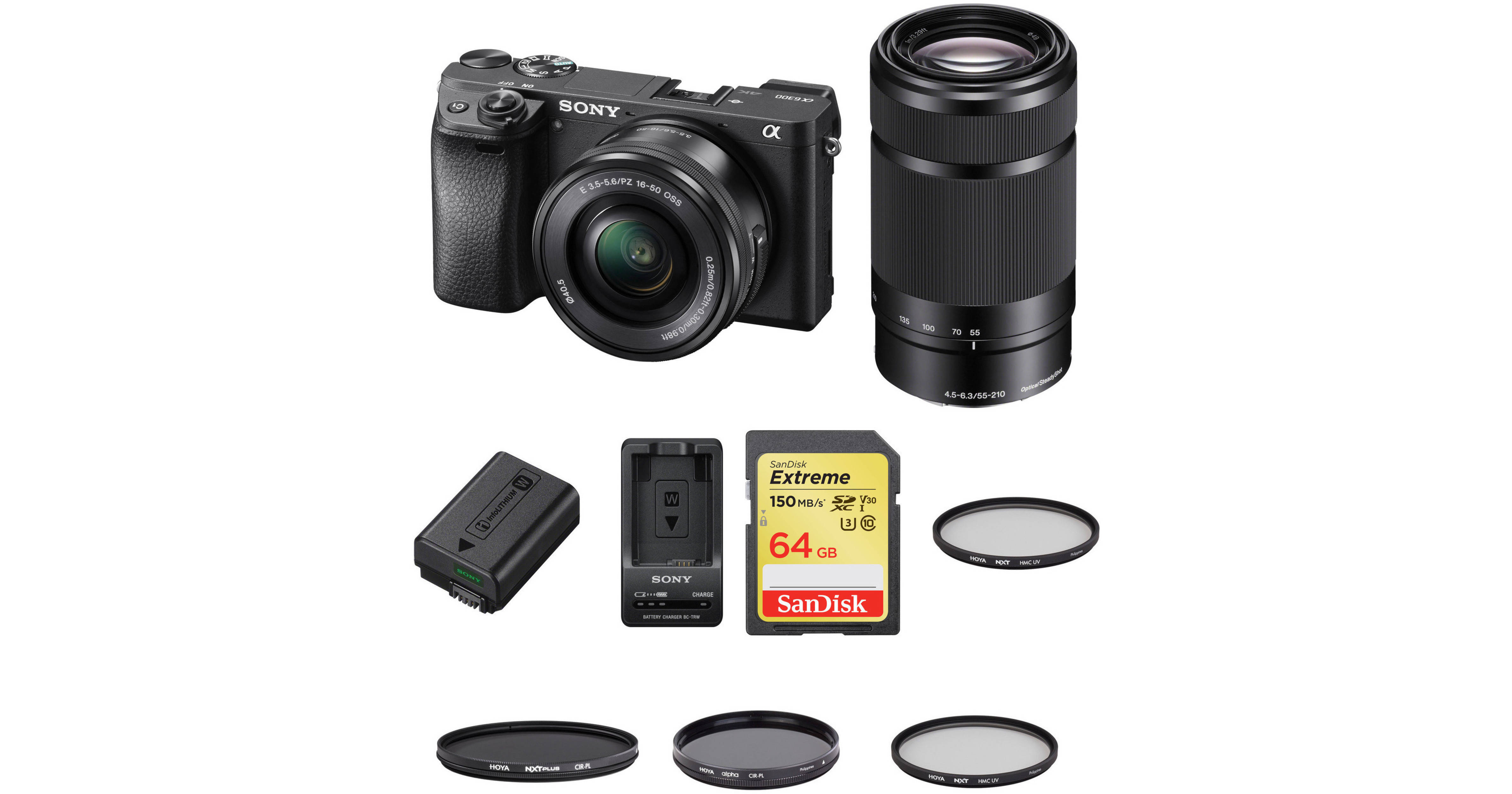 Sony Alpha a6300 Mirrorless Digital Camera with 16-50mm and
