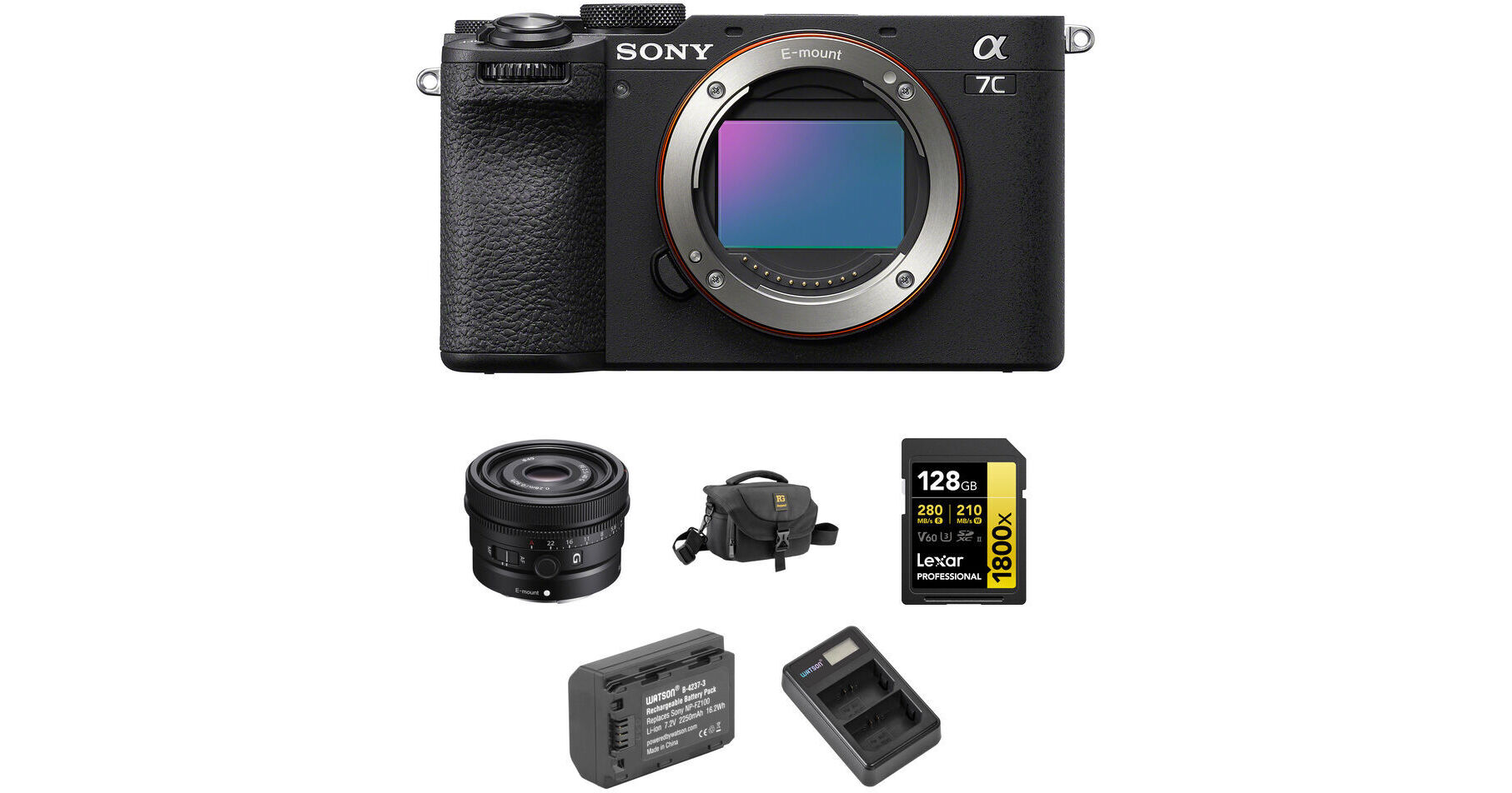 Sony a7C II Mirrorless Camera with 40mm f/2.5 Lens and Basic