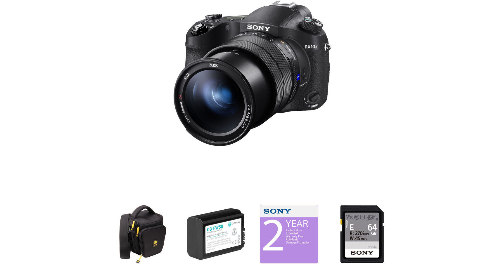 Sony Cyber-shot DSC-RX10 IV Digital Camera Deluxe Kit B&H Photo