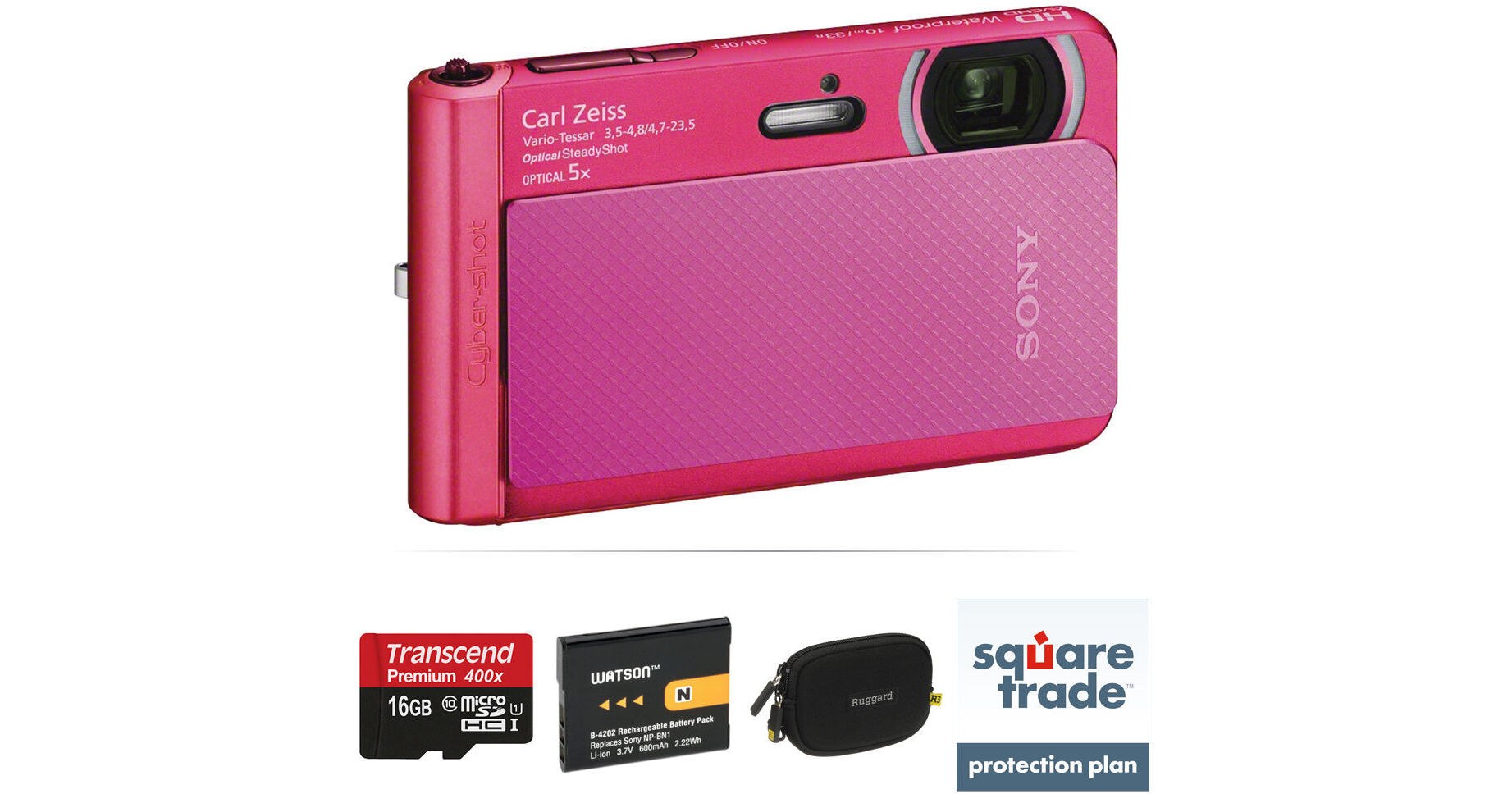 Sony Cyber-shot DSC-TX30 Digital Camera Deluxe Kit (Pink) B&H