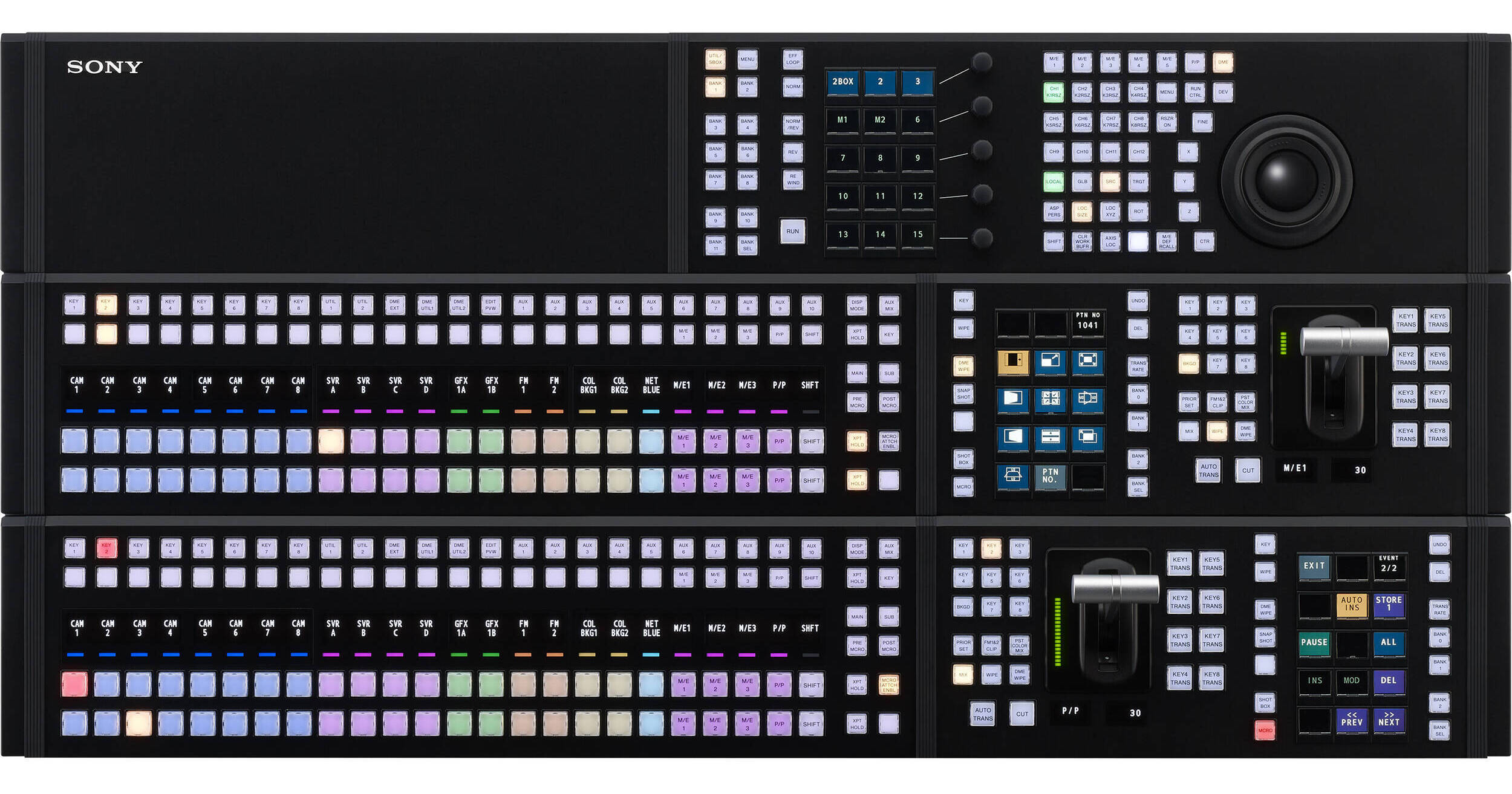 Sony 2 M/E 24 Button Compact Control Panel ICPX1224 B&H Photo