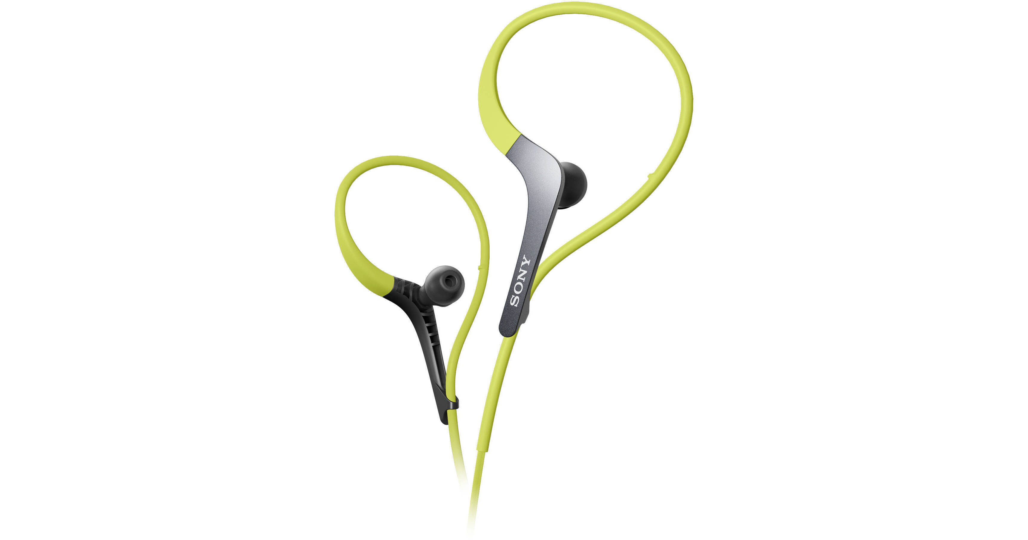 ソニー SONY イヤホン MDR-AS400EX : 防滴/スポーツ向け グリーン MDR-AS400EX G Sony MDR-AS400EX Active Series Sport Headphones MDRAS400EX/G B&H
