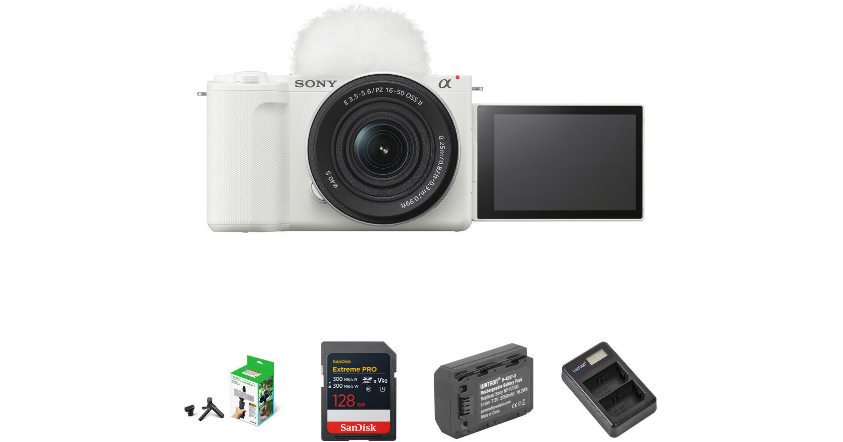 Sony ZV-E10 Mirrorless Camera With 16-50mm Lens And Content Creator Kit