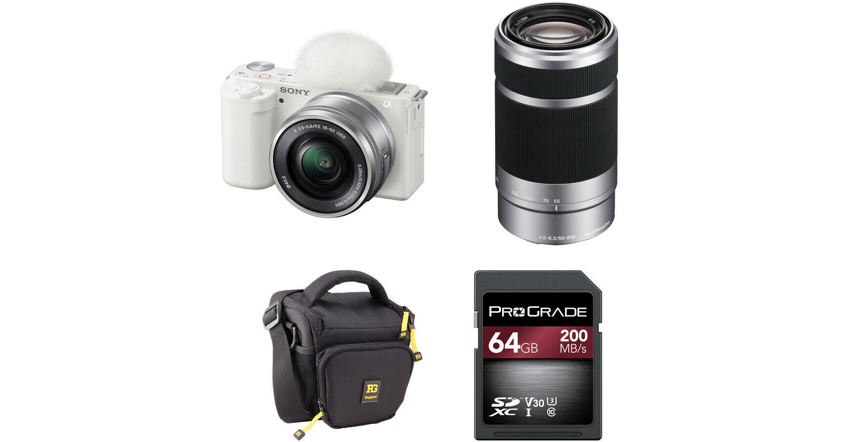 Sony ZV-E10 Mirrorless Camera with 16-50mm and 55-210mm Lenses