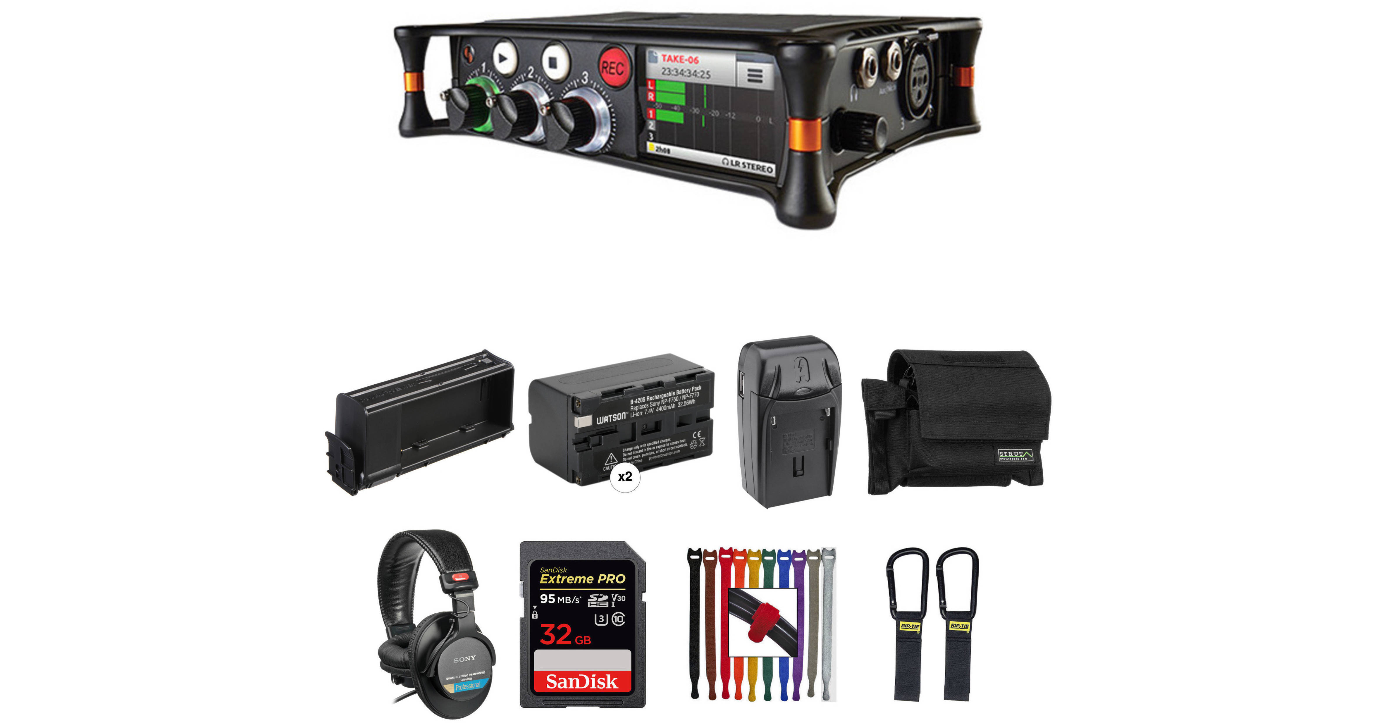 Sound Devices MixPre-3 Essentials Kit with Case, Li-ion Battery,