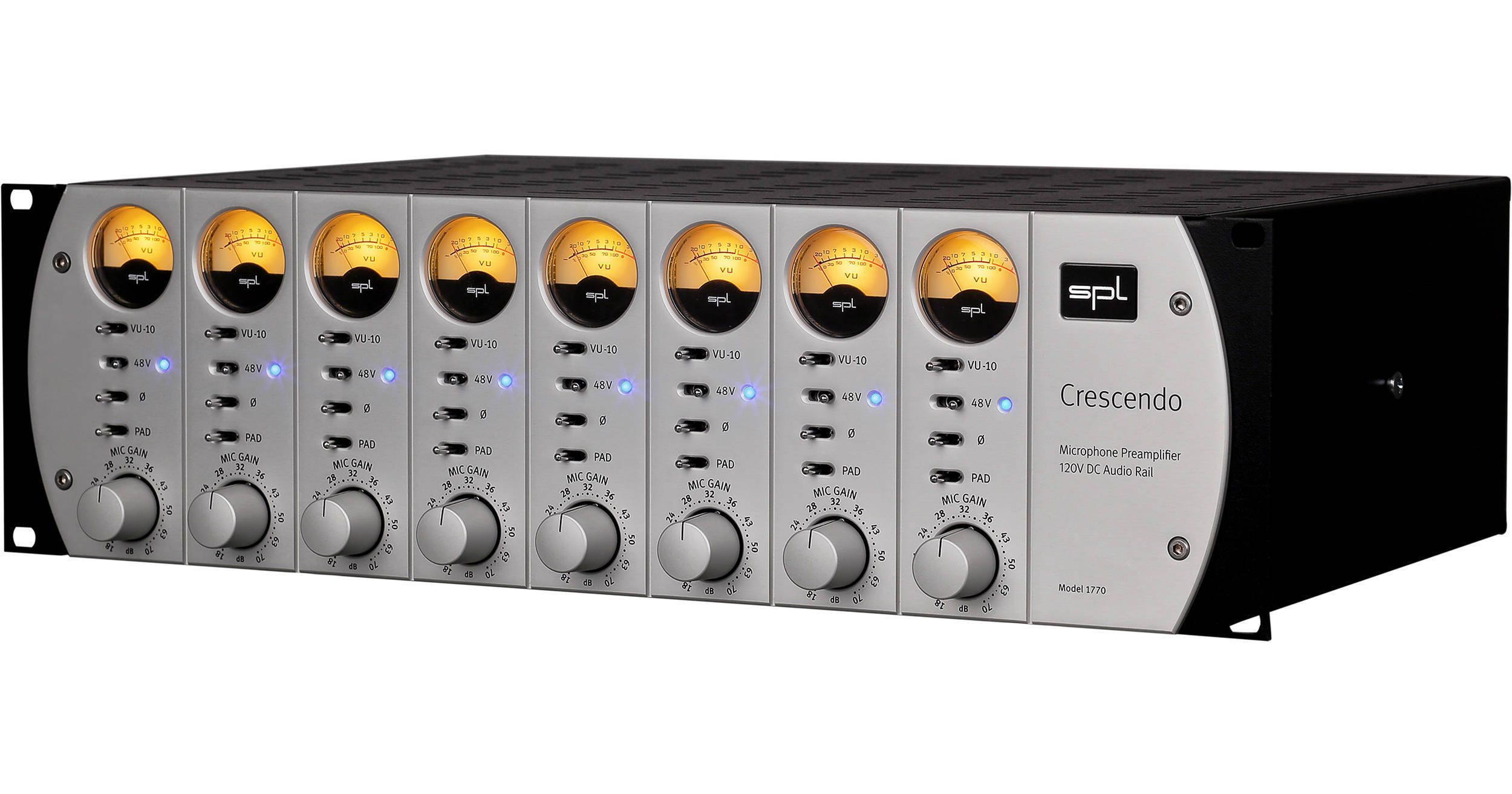 SPL Crescendo 8-Channel Microphone Preamplifier (Silver) 1770