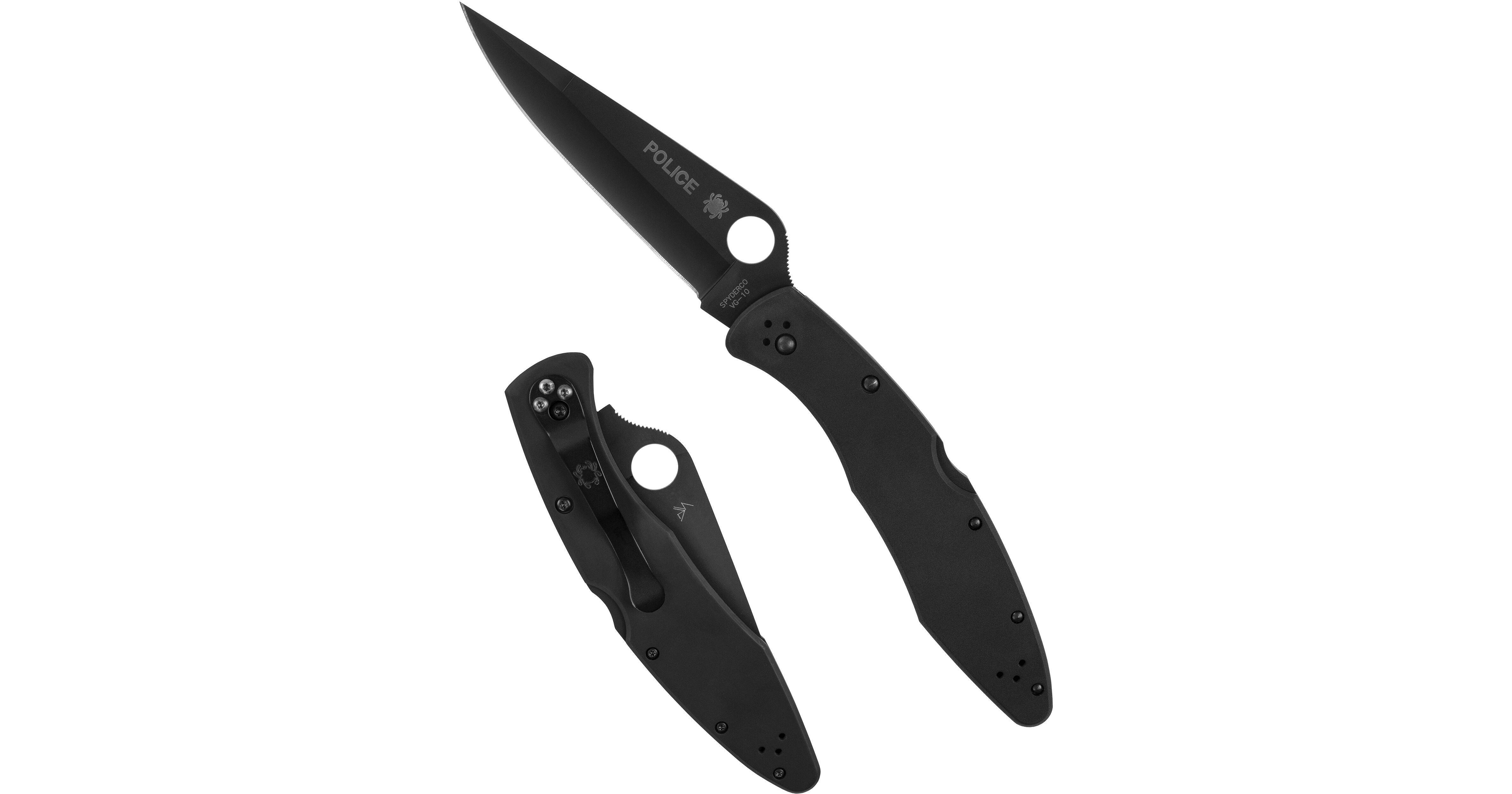 Spyderco Police Model Stainless Folding Knife C07BKP B&H Photo