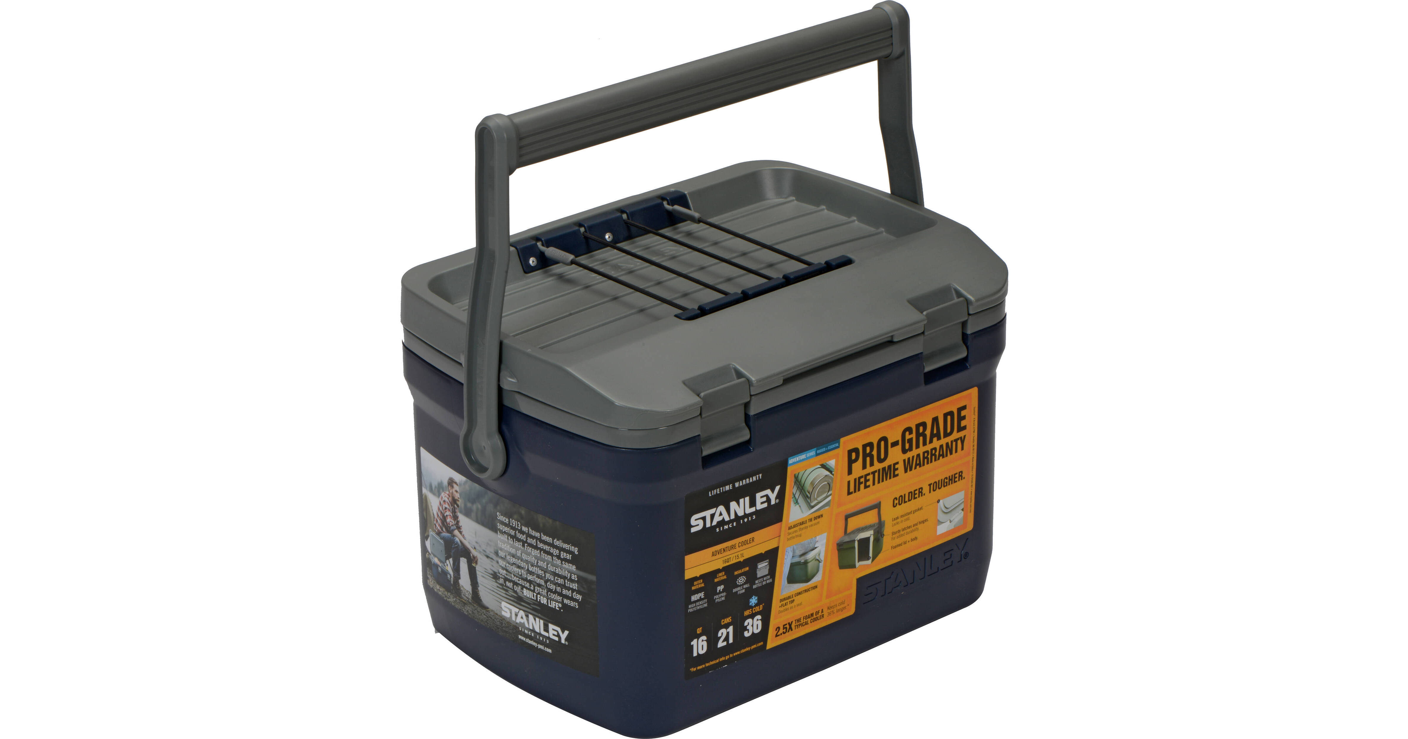 Stanley Adventure Cooler 16 Qt (Navy) 10-01623-002 B&H Photo